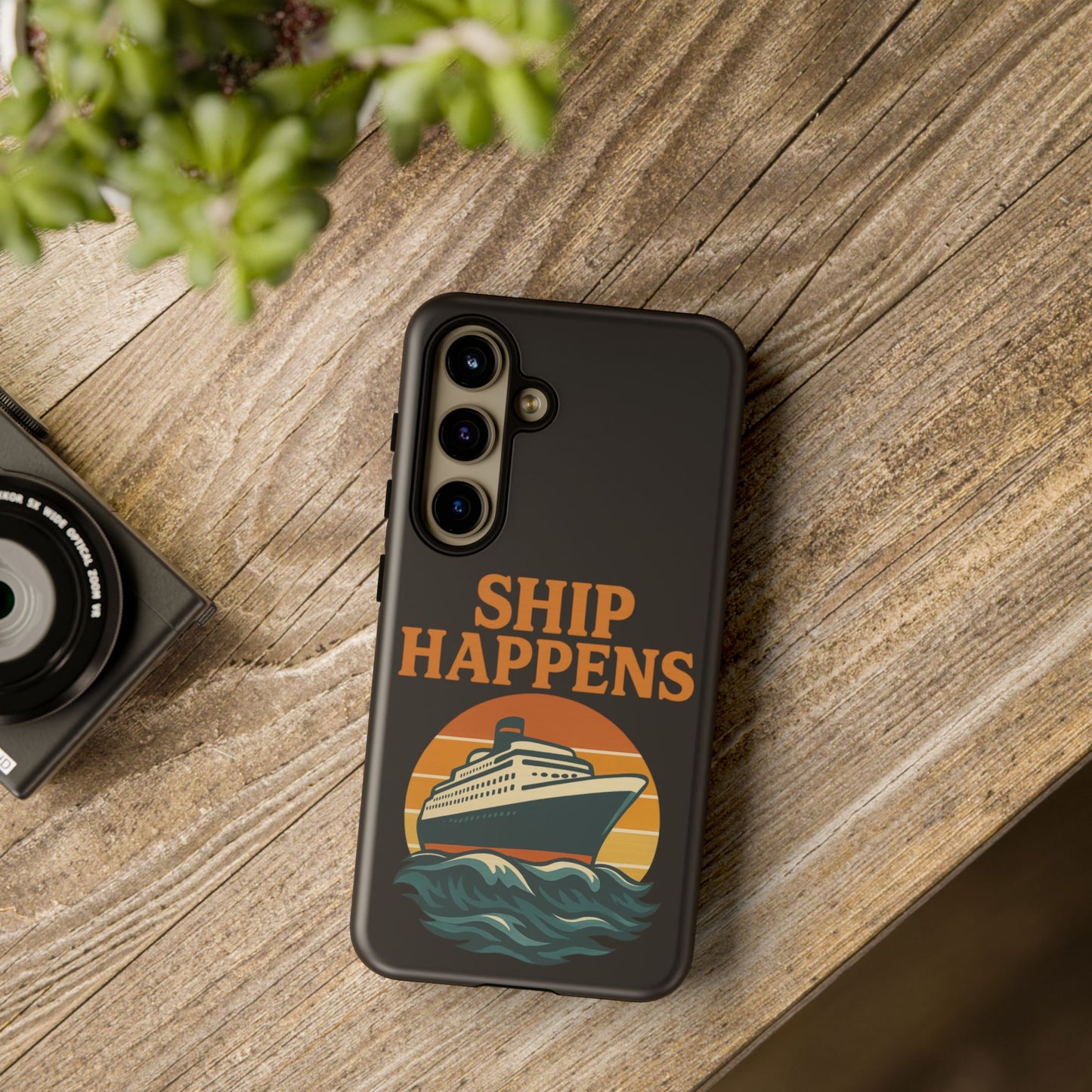 Samsung Case - Ship Happens Sunset Cruise Ship Nautical Phone Case Travel Accessory Gift for Travel Lovers Cruise Case