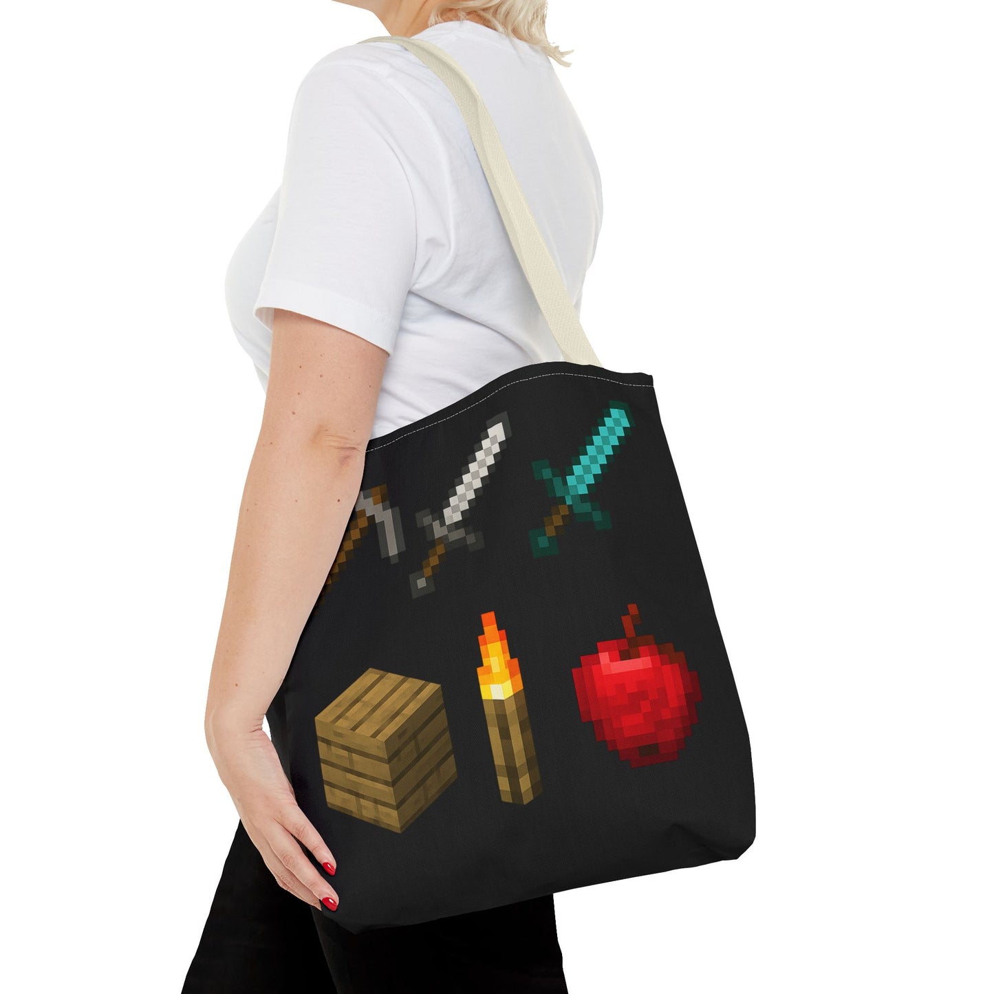 Minecraft Inspired Tote Bag Adventure Awaits Shopping Bag Reusable Tote Summer Bag