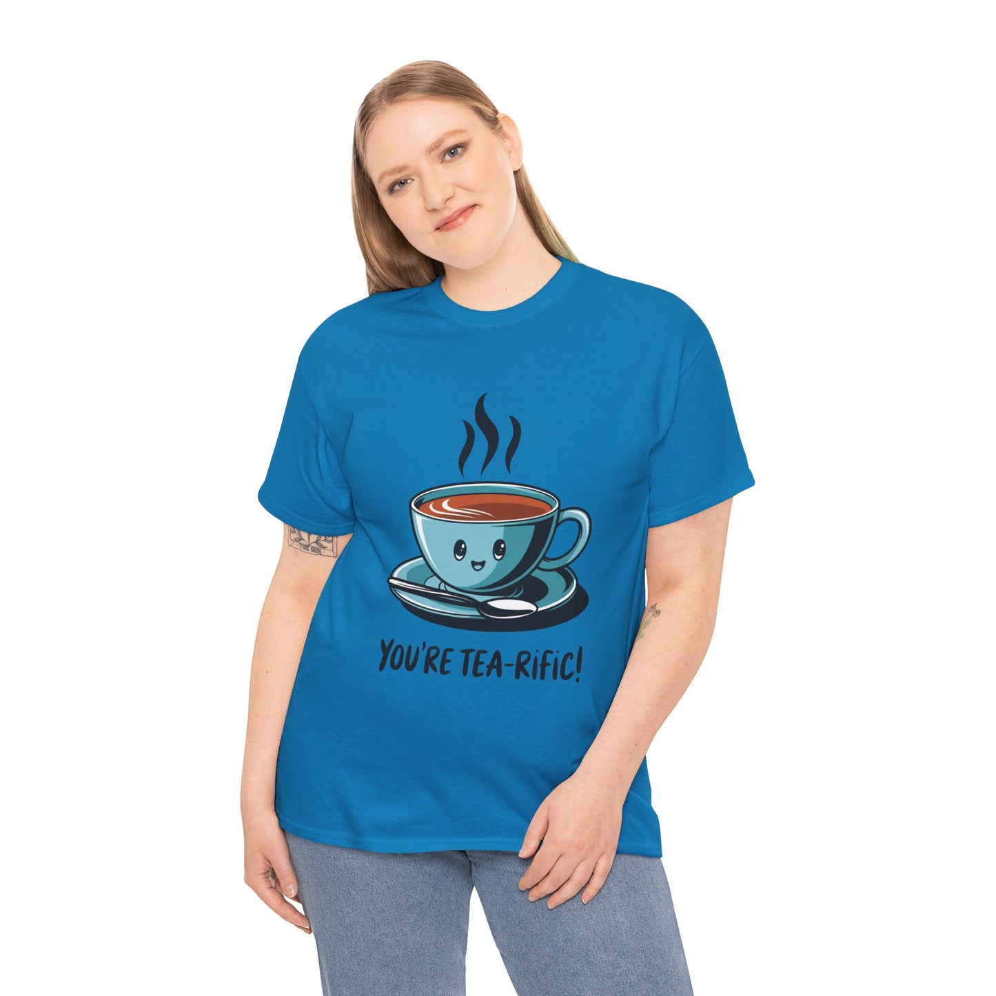 You’re Tea-Rific! Cute Tea Pun T-Shirt for Tea Lovers - Funny Gift, Kawaii Cup Graphic Tee - Unisex Soft Cotton Shirt