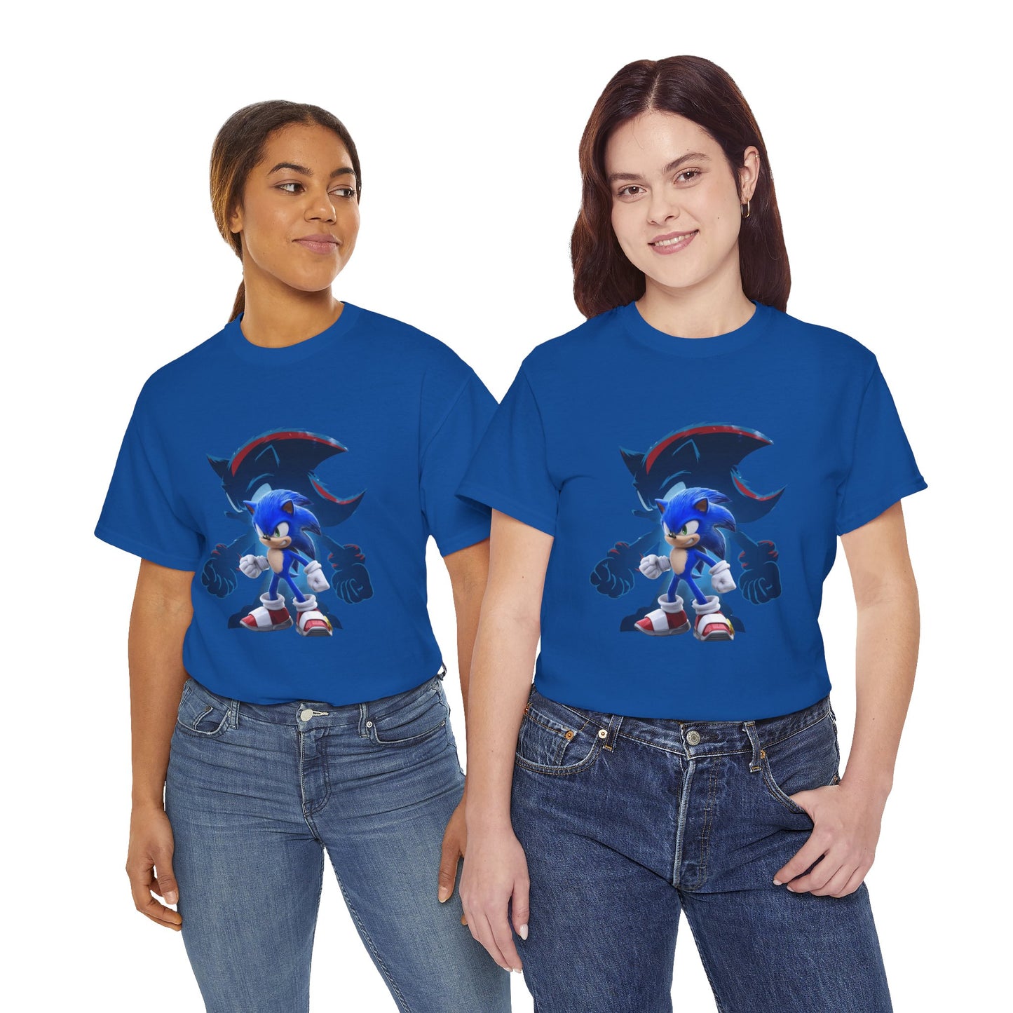 Blue Speed Hero Graphic Tee | Retro Gaming Legend T-Shirt | Fan Inspired Gamer Apparel | Cool Vintage Style Unisex Shirt for Adults & Teens