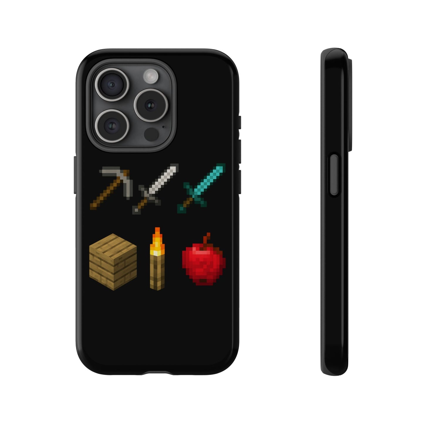 Pixel Art iPhone Case - Gaming-Inspired Tough Case for Gamers inspired by Minecraft Phone Case