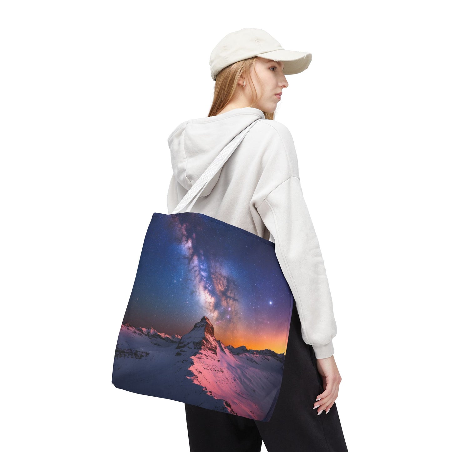 Stunning Mountain Galaxy Tote Bag - Nature Lover's Eco-Friendly Bag