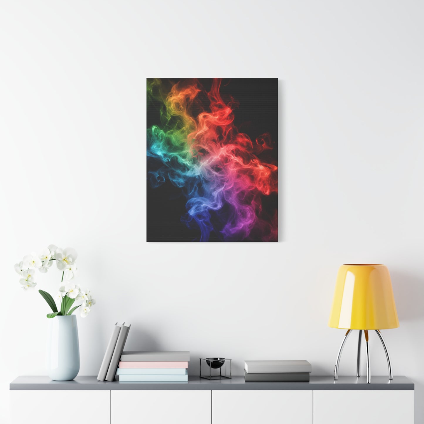 Canvas Wall Art Colorful Smoke Streak