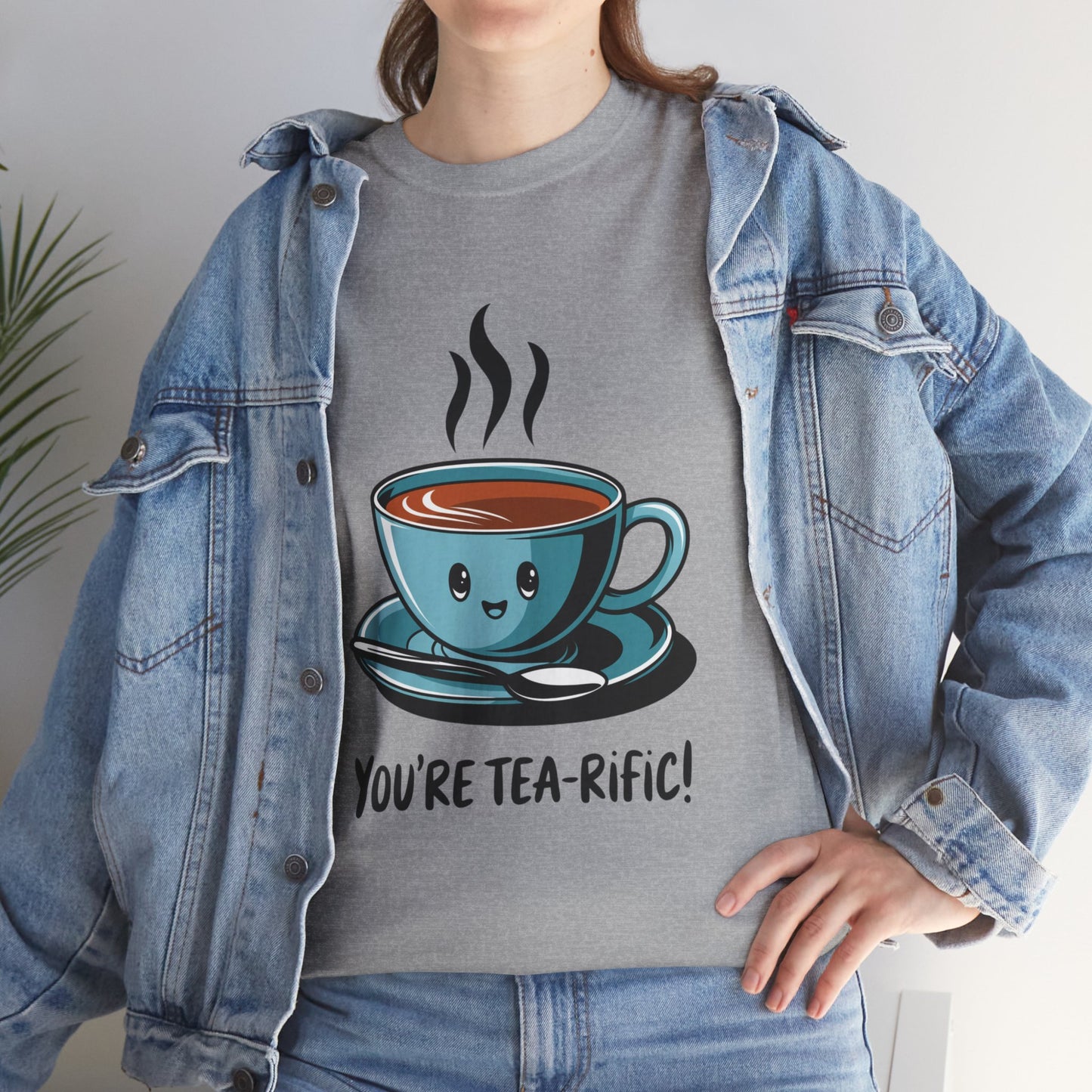 You’re Tea-Rific! Cute Tea Pun T-Shirt for Tea Lovers - Funny Gift, Kawaii Cup Graphic Tee - Unisex Soft Cotton Shirt