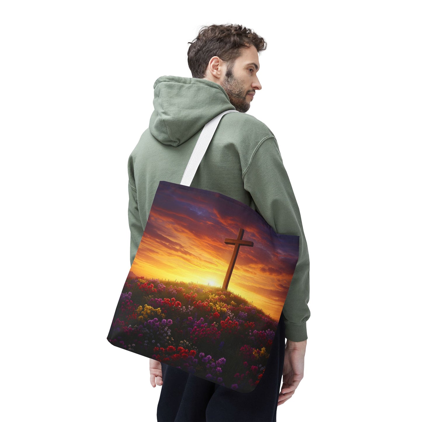 Da Vinci Cross Tote Bag Christian Bag Spiritual Tote Religious Tote Bag