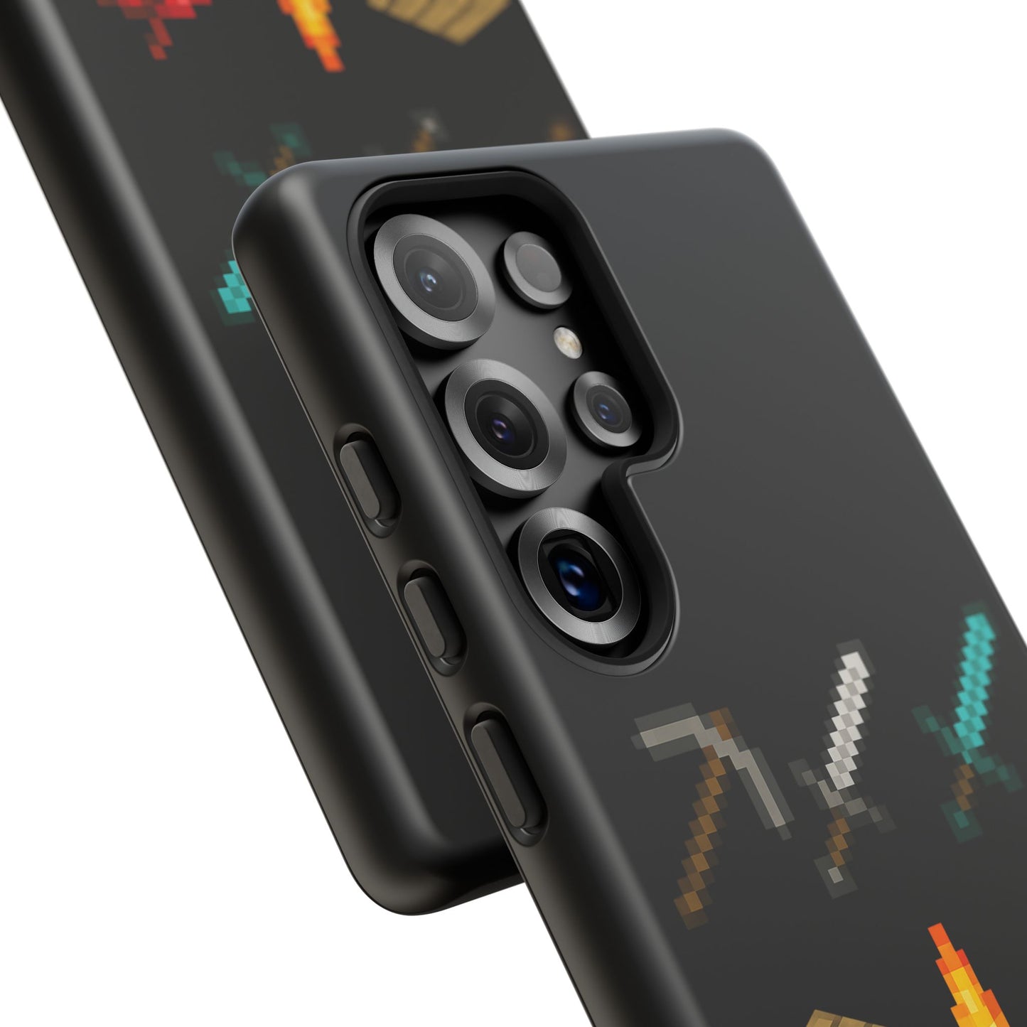 Minecraft-Inspired Tough Samsung Phone Case Pixel Art Design for Gamers Phone Accessory for Gamers