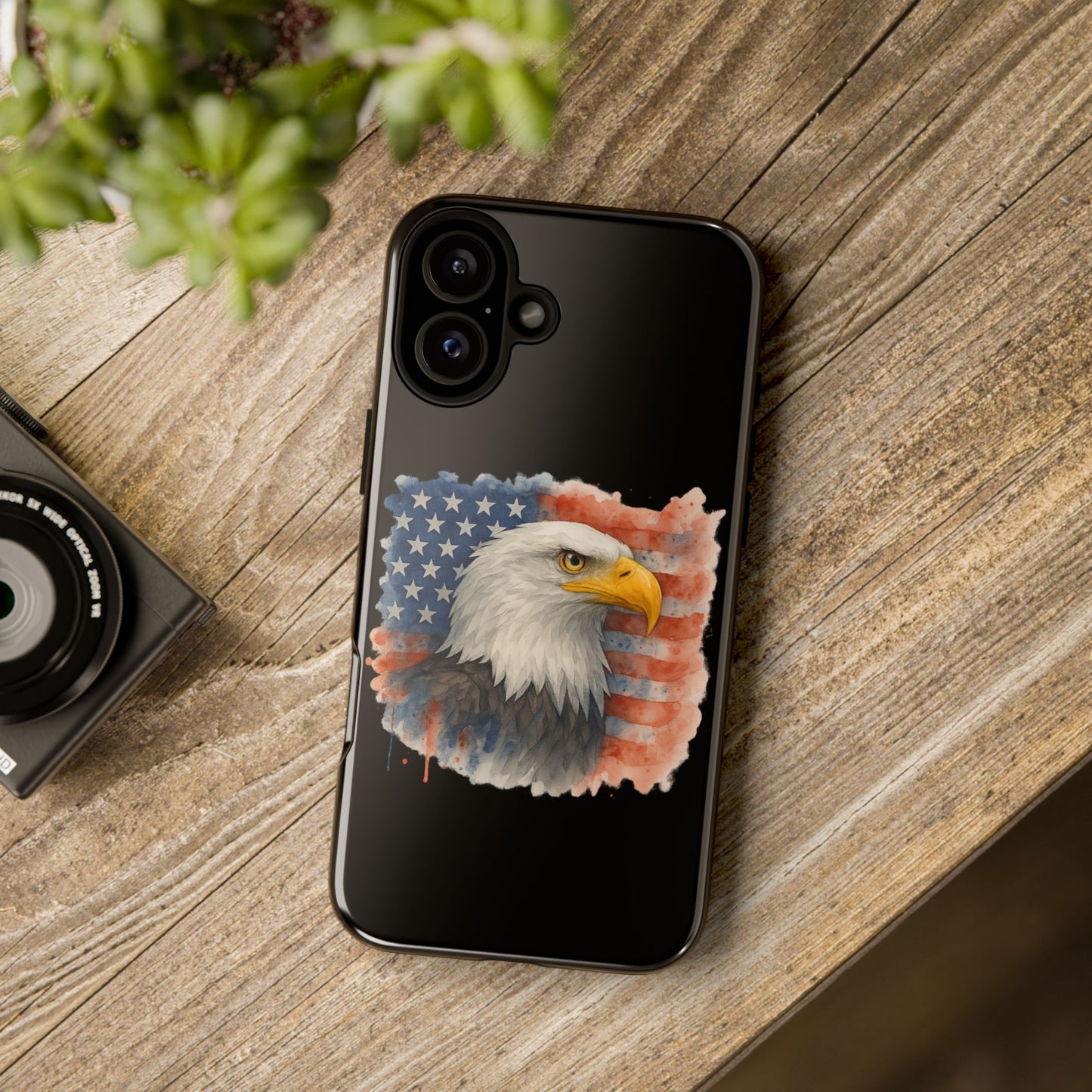 Patriotic Eagle Phone Case for iPhone - Tough Cases with American Flag Design 4th of July Case Memorial Day Veteran's Day