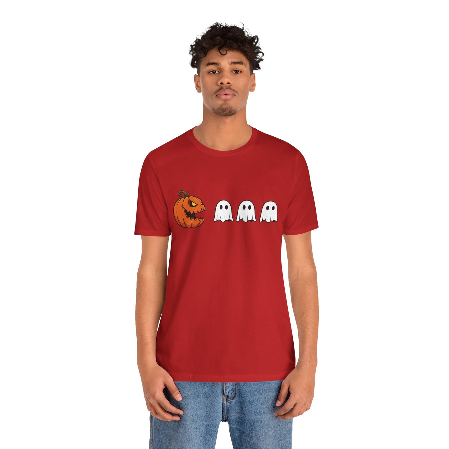 Pumpkin Pac-Man Shirt, Halloween Arcade Tee, Pumpkin Chase Ghosts Tee, Retro Gaming Halloween, Spooky Season Shirt, Vintage Game Pumpkin Top