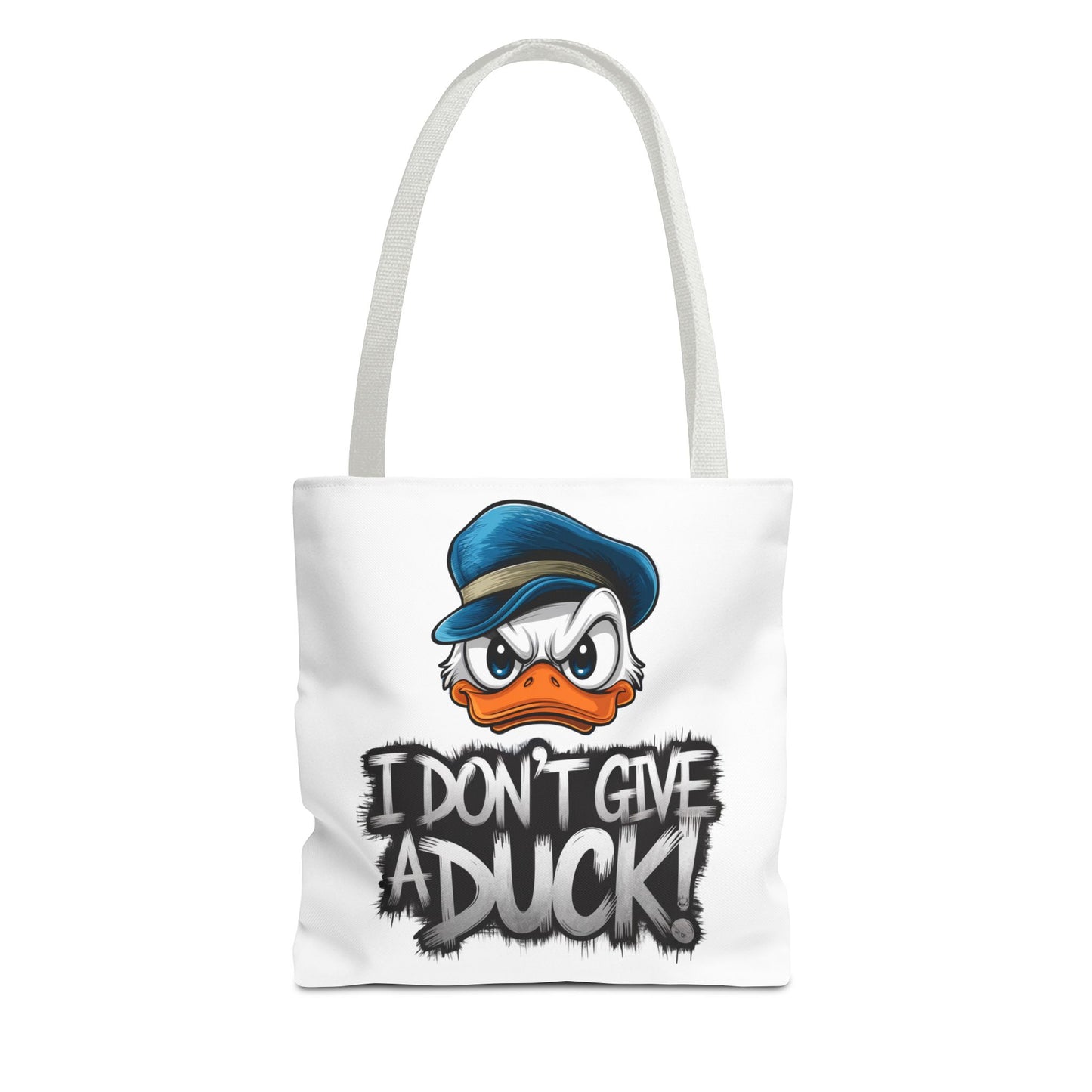 Funny Grumpy Duck Tote Bag | I Don’t Give A Duck Canvas Tote | Eco Reusable Cotton Gift Tote | Cute Animal Humor Market Bag
