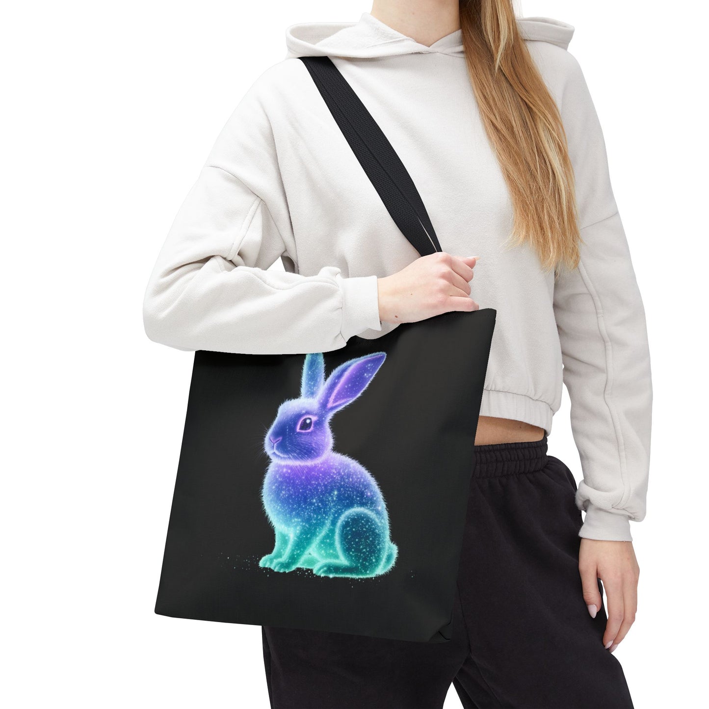 Bioluminescent Easter Bunny Tote Bag Easter Bag Easter Tote Reusable Shopping Bag