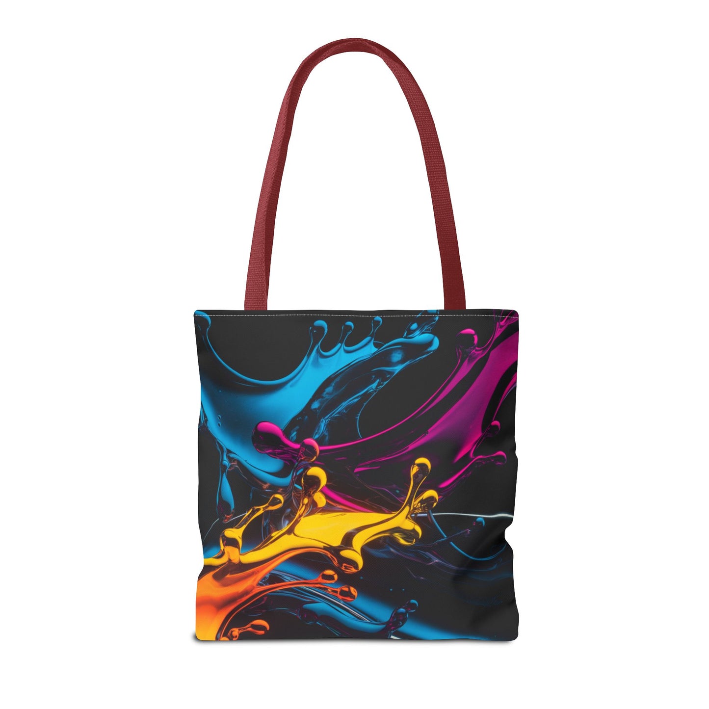 Abstract Neon Splash Tote Bag, Vibrant Colorful Art Bag, Reusable Shopping Bag, Modern Everyday Carryall, Bright Aesthetic Gift For Her