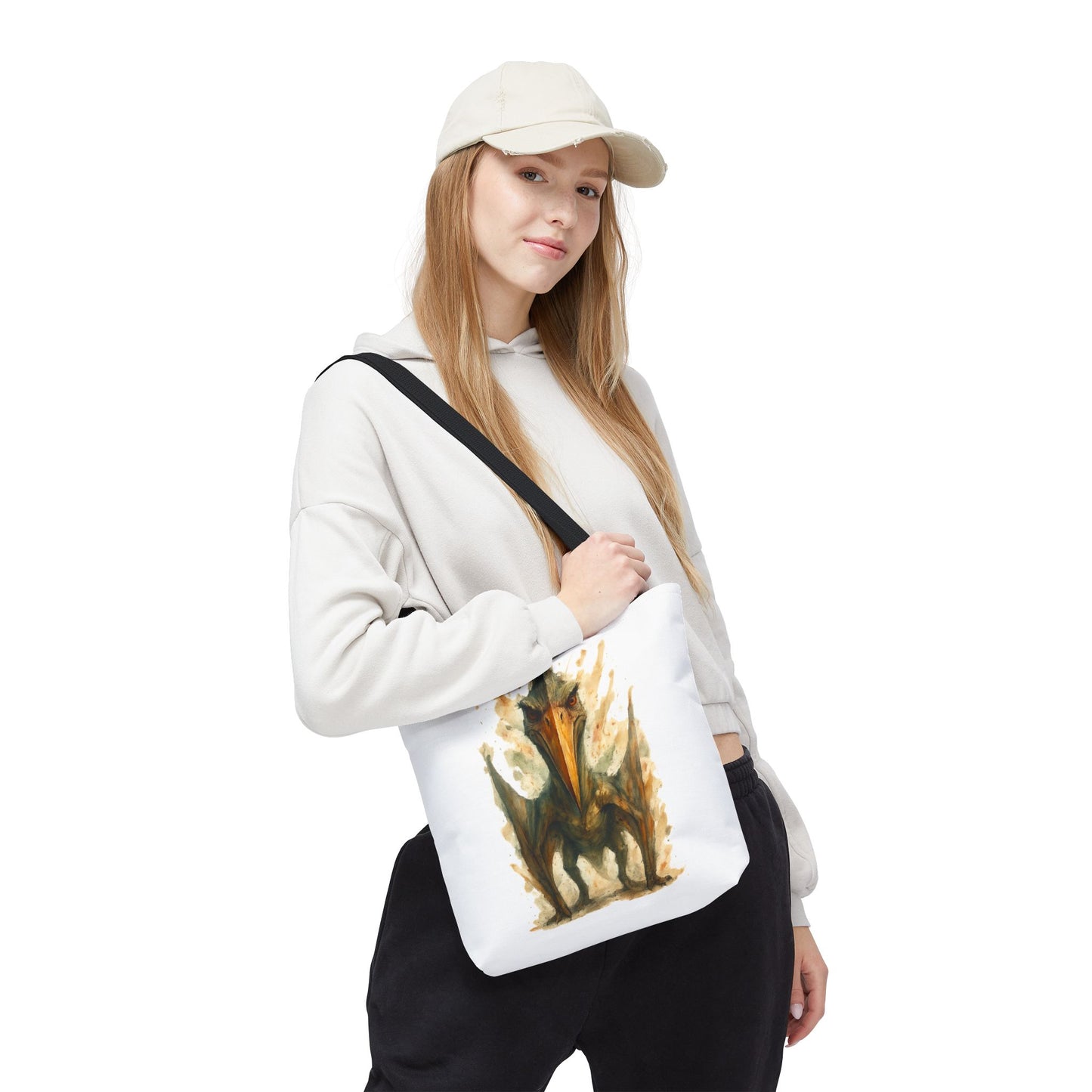 Quetzalcoatlus Tote Bag | Dinosaur Art Canvas Shopper | Prehistoric Pterosaur Gift for Dino Lovers | Eco-friendly Reusable Bag Jurassic Tote