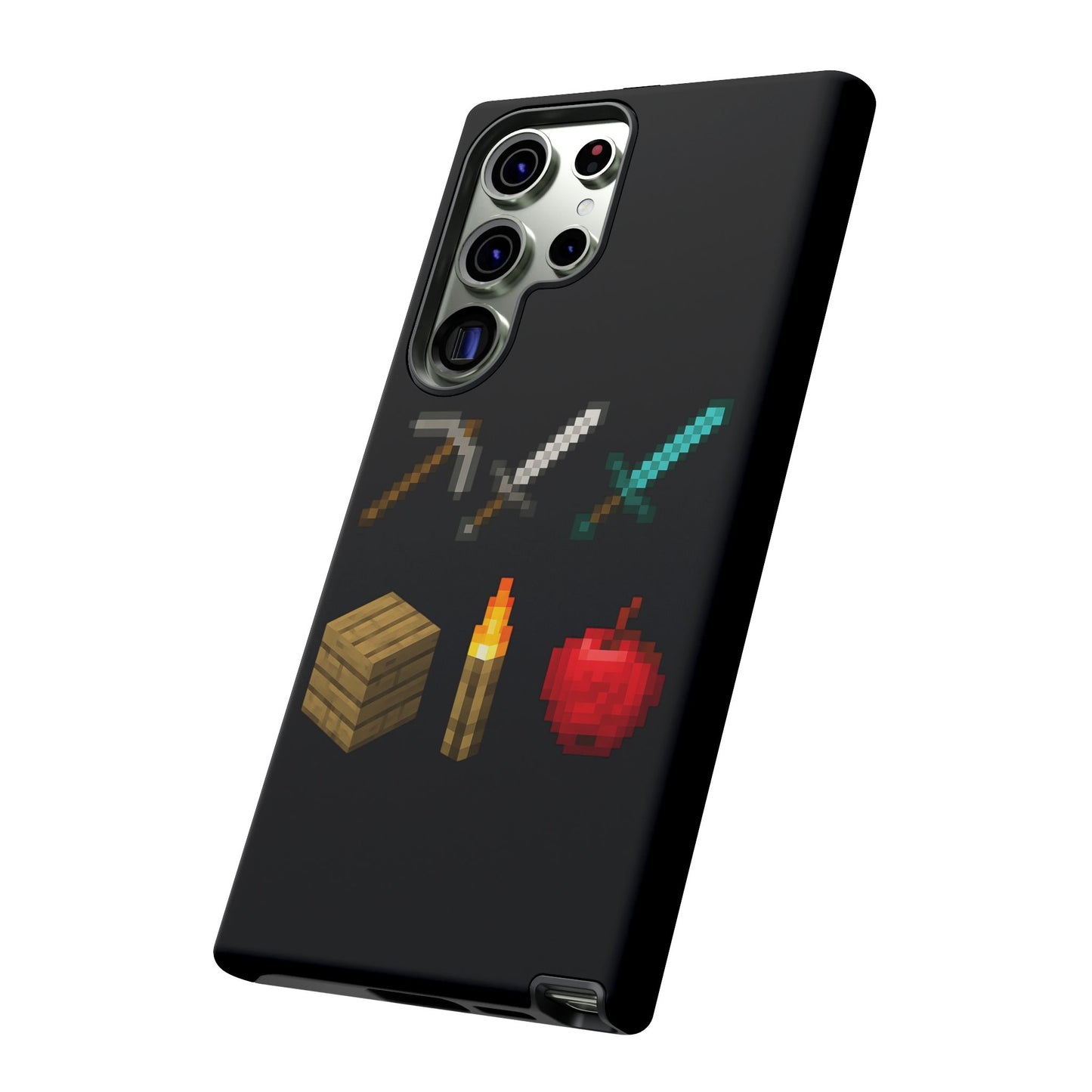 Minecraft-Inspired Tough Samsung Phone Case Pixel Art Design for Gamers Phone Accessory for Gamers