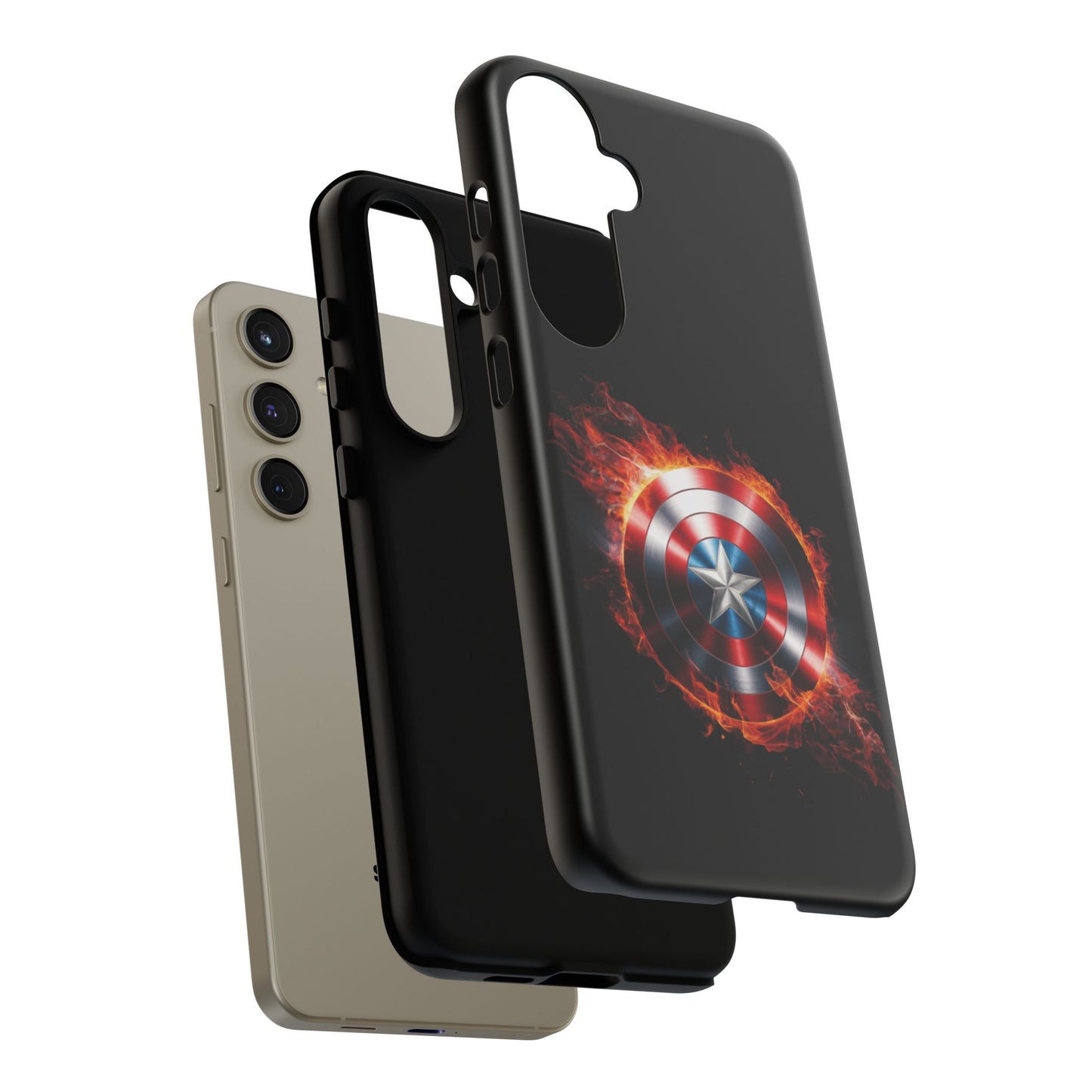 Captain America Shield in Flames Samsung Galaxy Tough Case