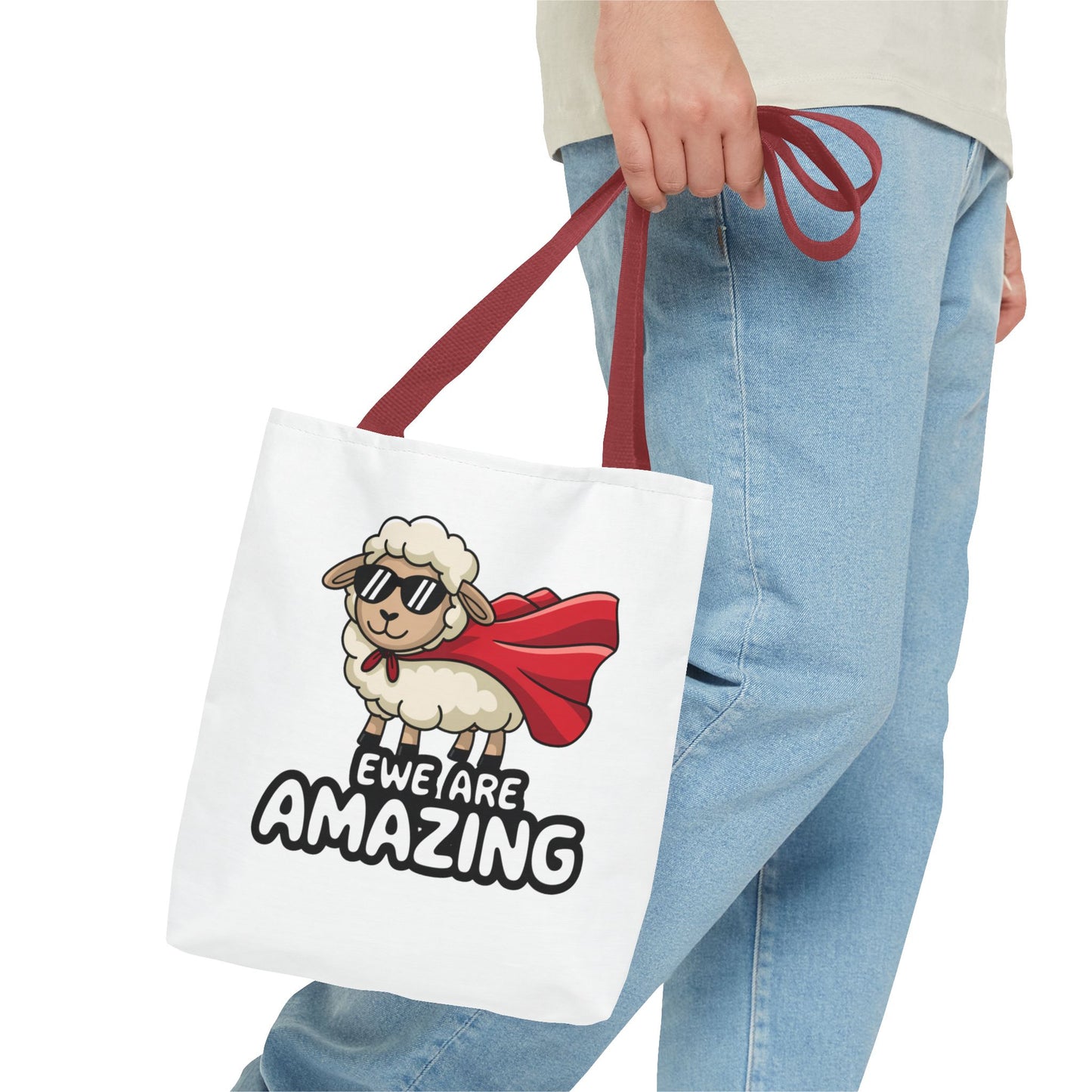 Sheep Tote Bag - Ewe Are Amazing Inspirational Bag Everyday Tote Funny Bag