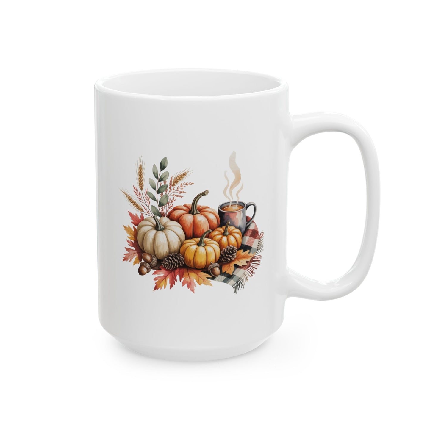 Autumn Harvest Ceramic Mug - Perfect for Fall Coffee Lovers, Pumpkin Spice, Thanksgiving, Cozy Home Decor, Gift for Friends