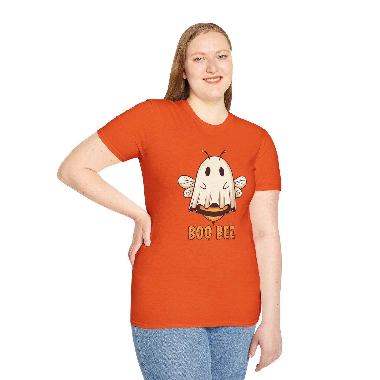 Funny Boo Bee Halloween Shirt – Cute Ghost Bee Costume Tee, Spooky Season Pun Shirt, Bee Lover Gift, Fall T-Shirt, Unisex Sizes