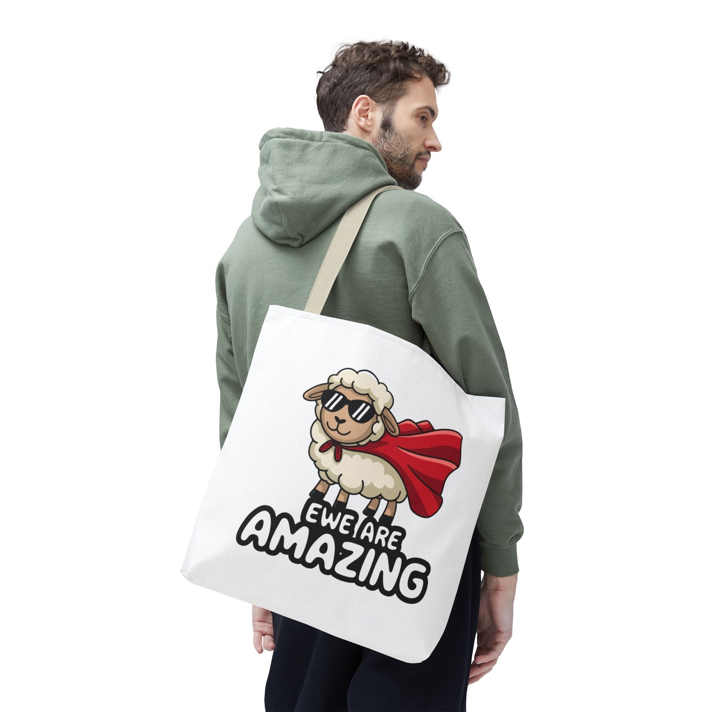 Sheep Tote Bag - Ewe Are Amazing Inspirational Bag Everyday Tote Funny Bag