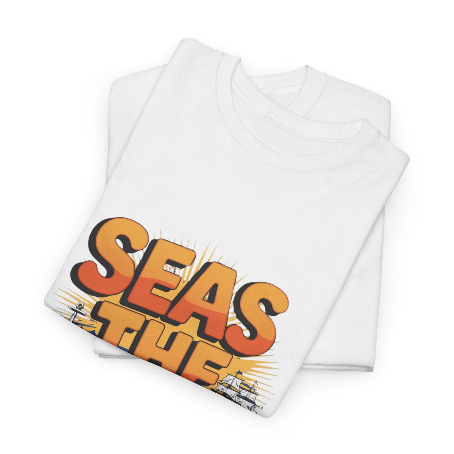 Seas The Day!! Tee • Ocean Pun Graphic Shirt • Comfort Colors Unisex Beachy Vibes • Nautical Aesthetic • Gift for Sea Lovers & Summer Vacays
