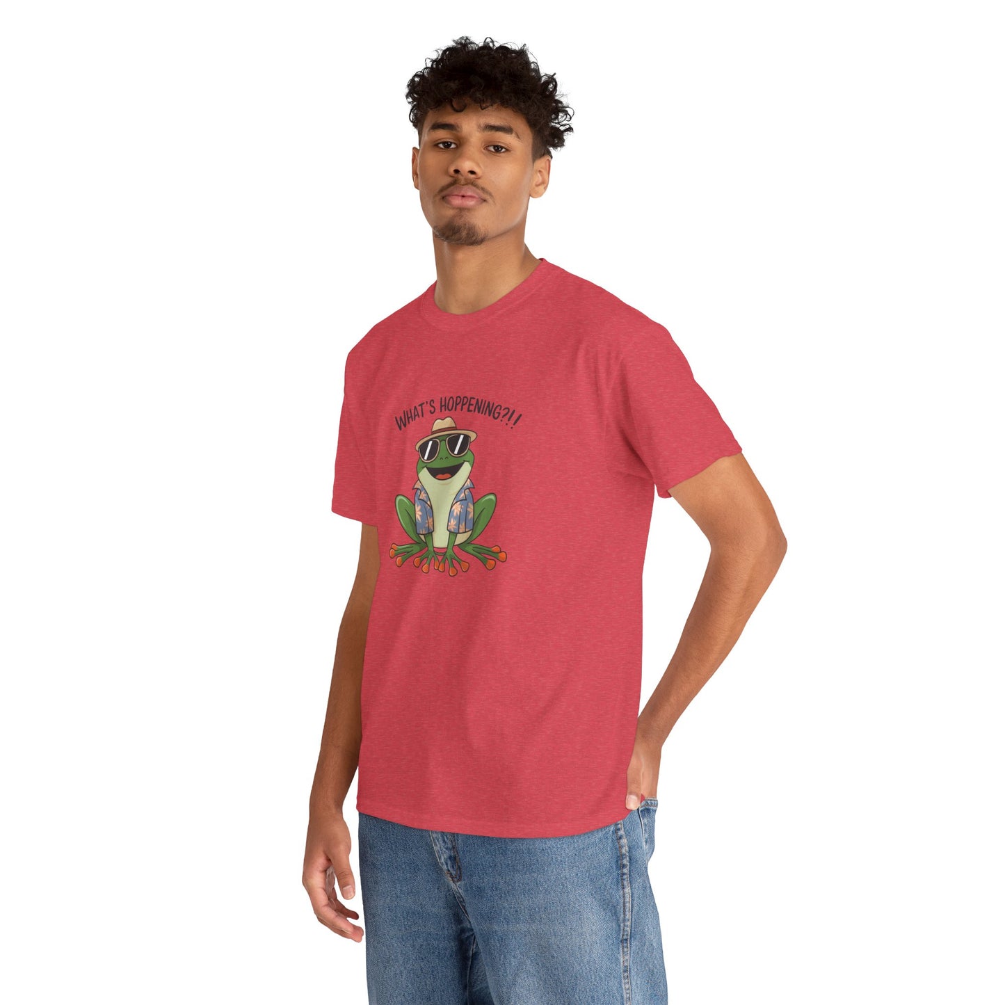 Funny Frog Shirt | What’s Hoppening T-Shirt | Cool Frog Graphic Tee | Amphibian Dad Joke Shirt | Cottagecore Animal Lover Gift