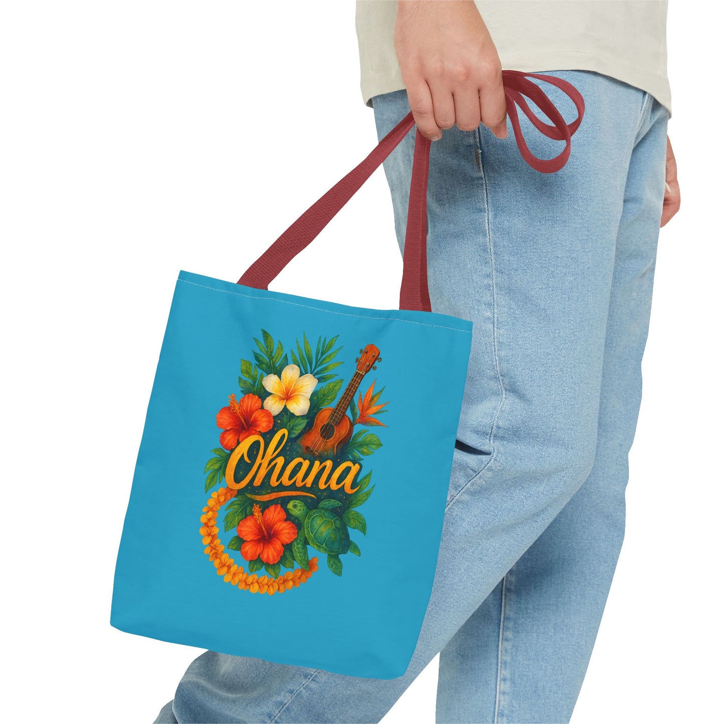 Hawaiian Ohana Tote Bag | Tropical Reusable Beach Bag | Aloha Gift Idea | Island Vibes Bag | Summer Tote | Luau Party Favor | Coastal Bag