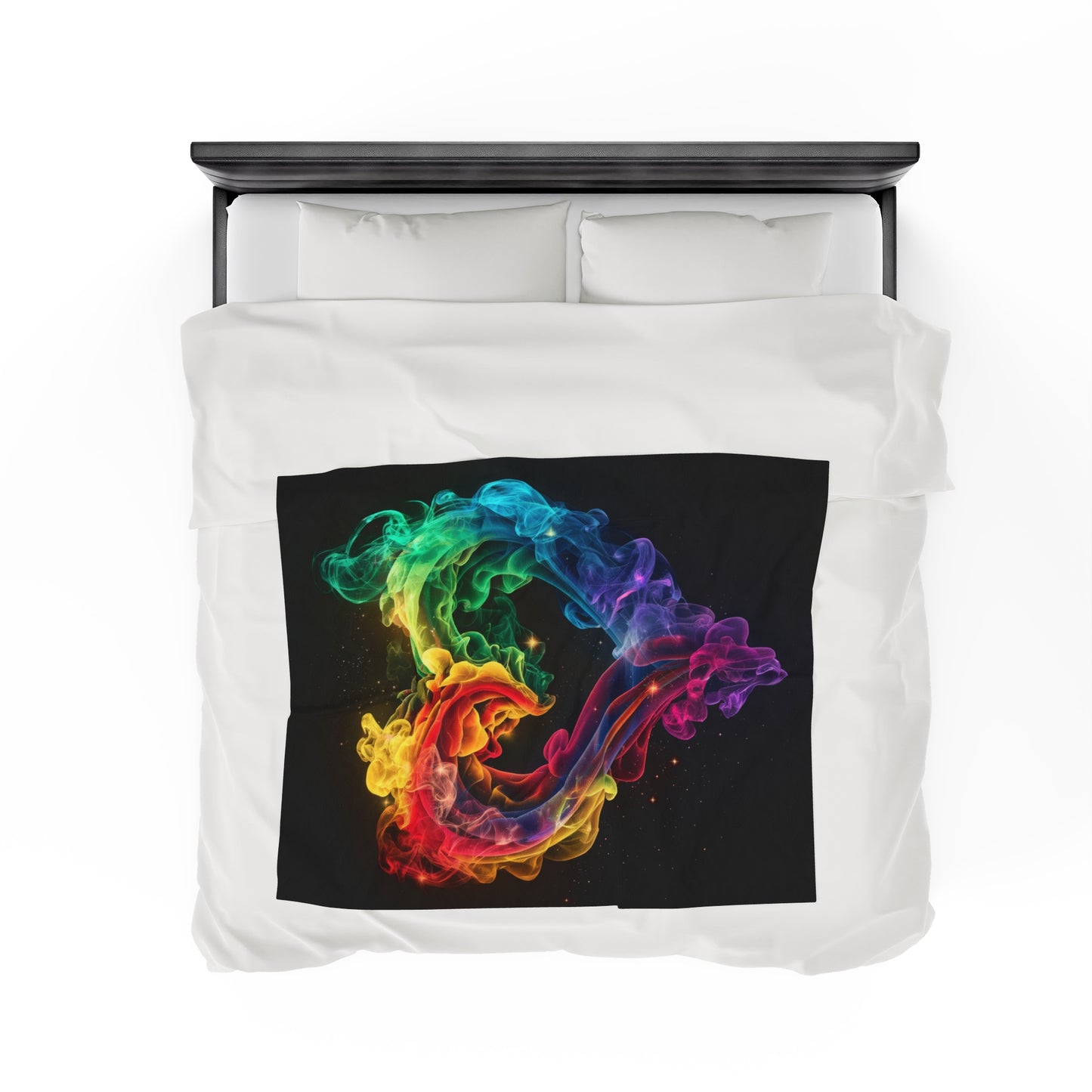 Colorful Smoke Heart Blanket