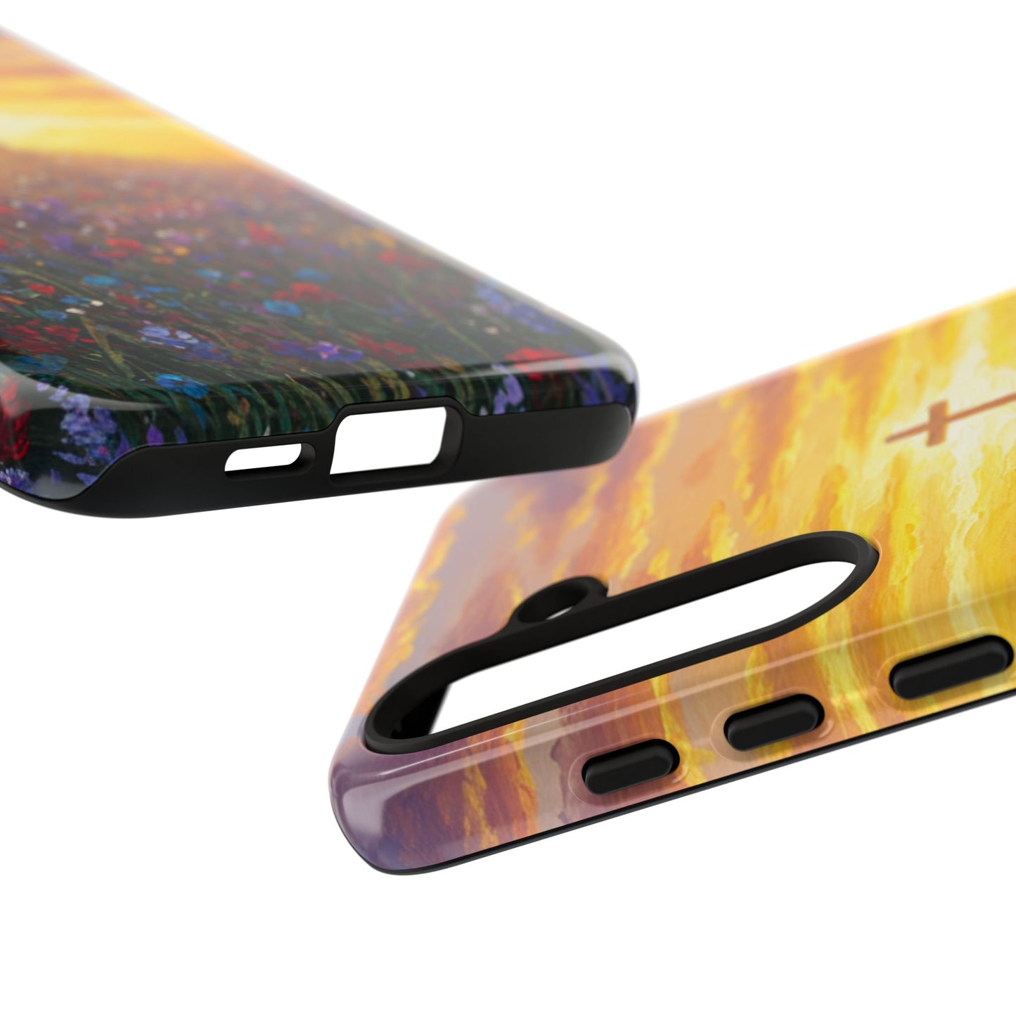 Samsung Phone Case - Monet Style Cross Christian Phone Case Spiritual Case Inspirational Samsung Case