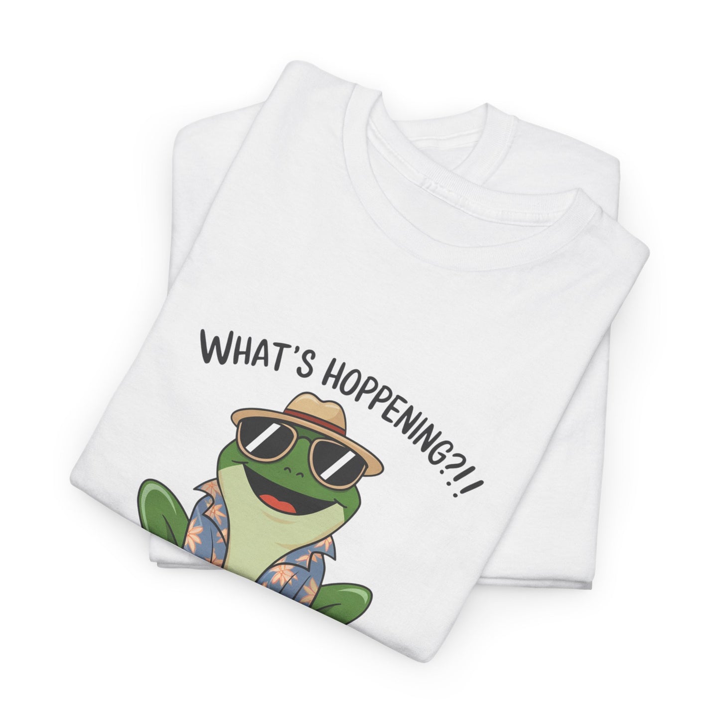 Funny Frog Shirt | What’s Hoppening T-Shirt | Cool Frog Graphic Tee | Amphibian Dad Joke Shirt | Cottagecore Animal Lover Gift