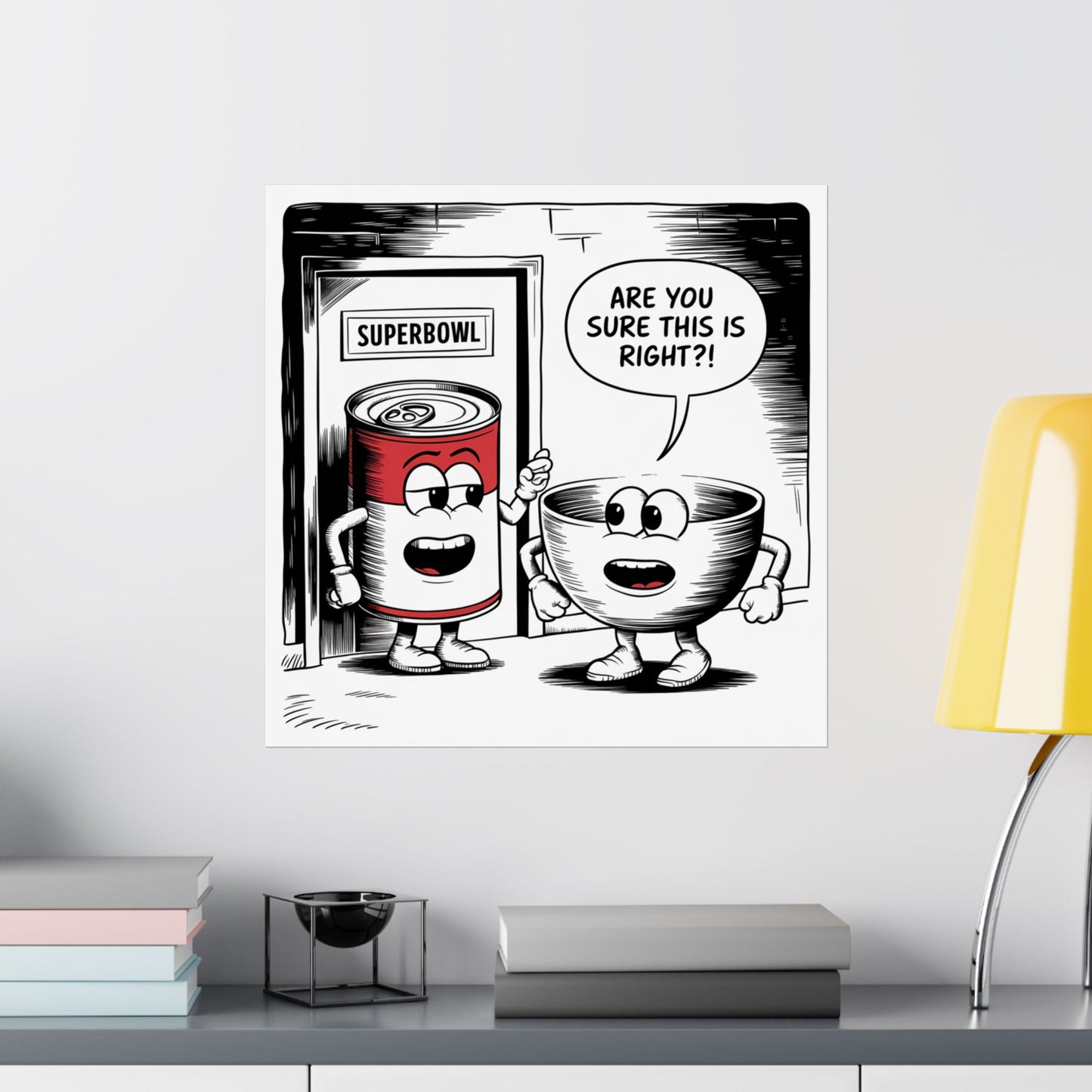 Vertical Poster - Superbowl Comic
