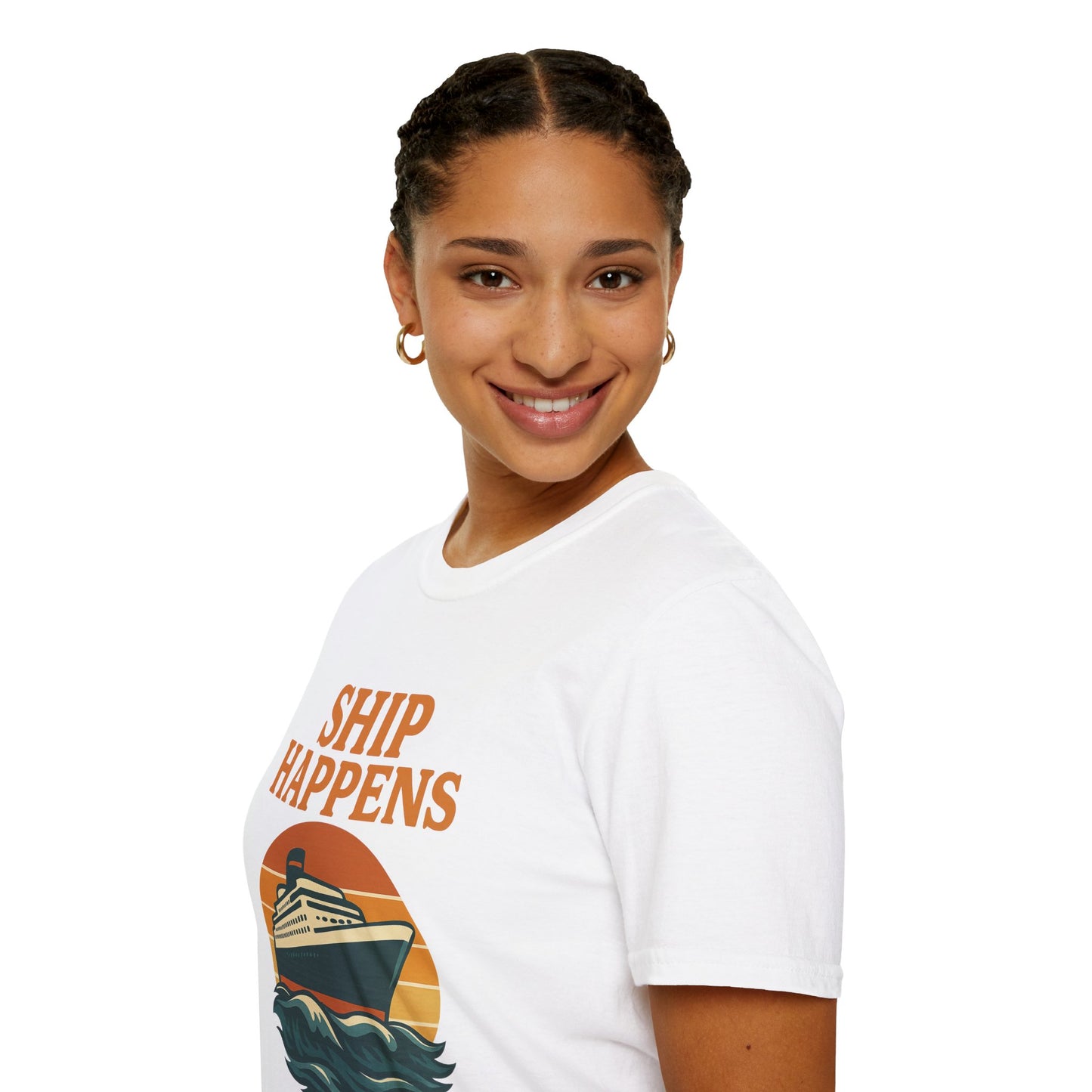 Ship Happens Tee • Funny Nautical Pun Shirt • Comfort Colors Unisex Cruise Vacation Tee • Ocean Humor • Gift for Sailors & Beach Lovers