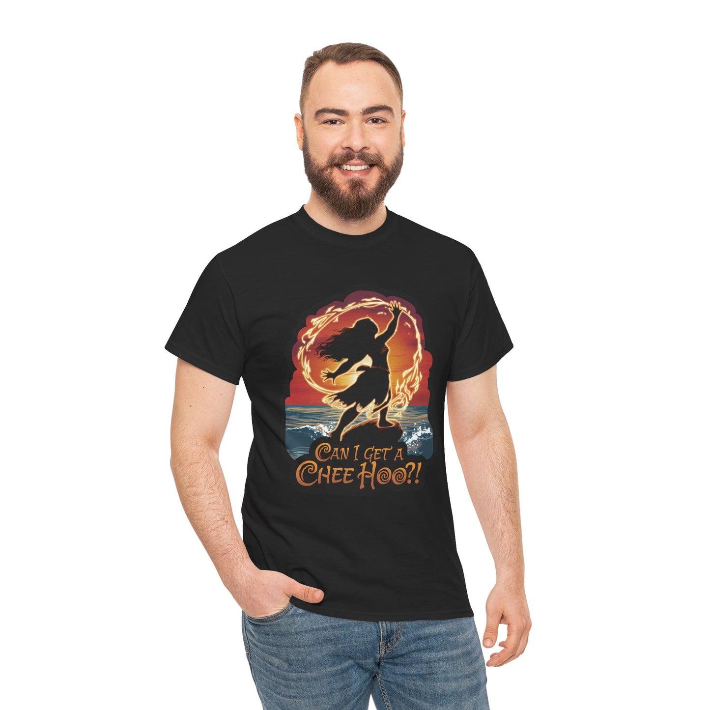 Can I Get a Chee Hoo Shirt – Hawaiian Island Vibes Tee – Hula Dancer Sunset Graphic T-Shirt – Polynesian Luau Party Unisex Top