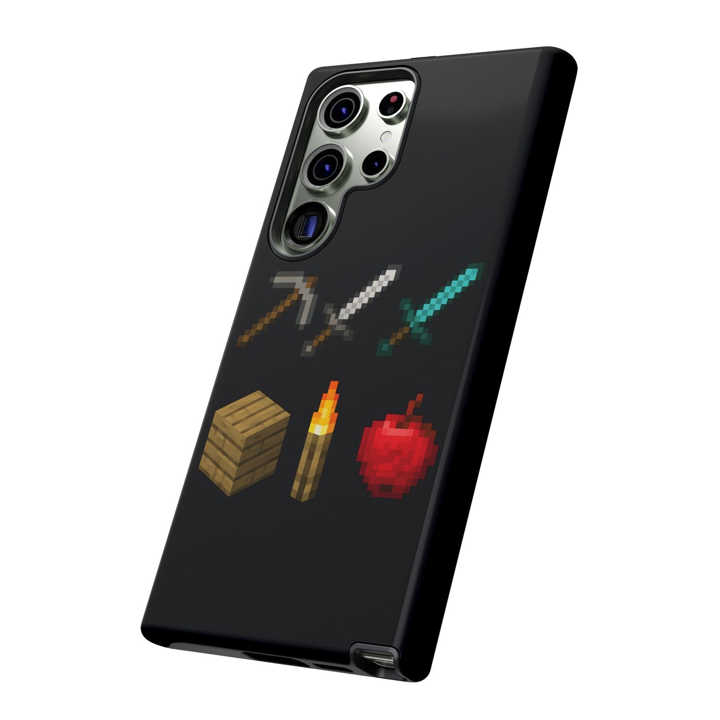 Minecraft-Inspired Tough Samsung Phone Case Pixel Art Design for Gamers Phone Accessory for Gamers