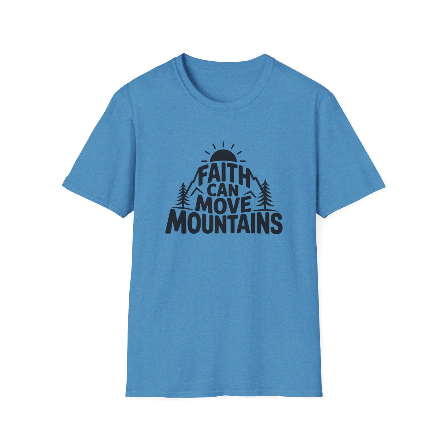 Faith Can Move Mountains T-Shirt | Christian Inspirational Mountain Tee | Boho Nature Faith Graphic Shirt | Gospel Verse Gift for Believers