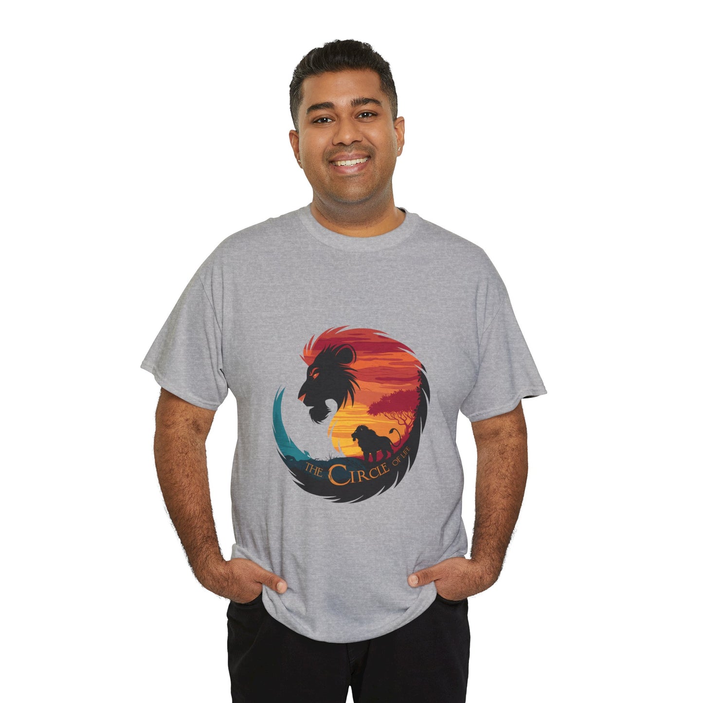 The Circle of Life Lion Shirt – Sunset Safari Wildlife Graphic Tee – Inspirational Nature T-Shirt for Animal Lovers & Adventure Fans