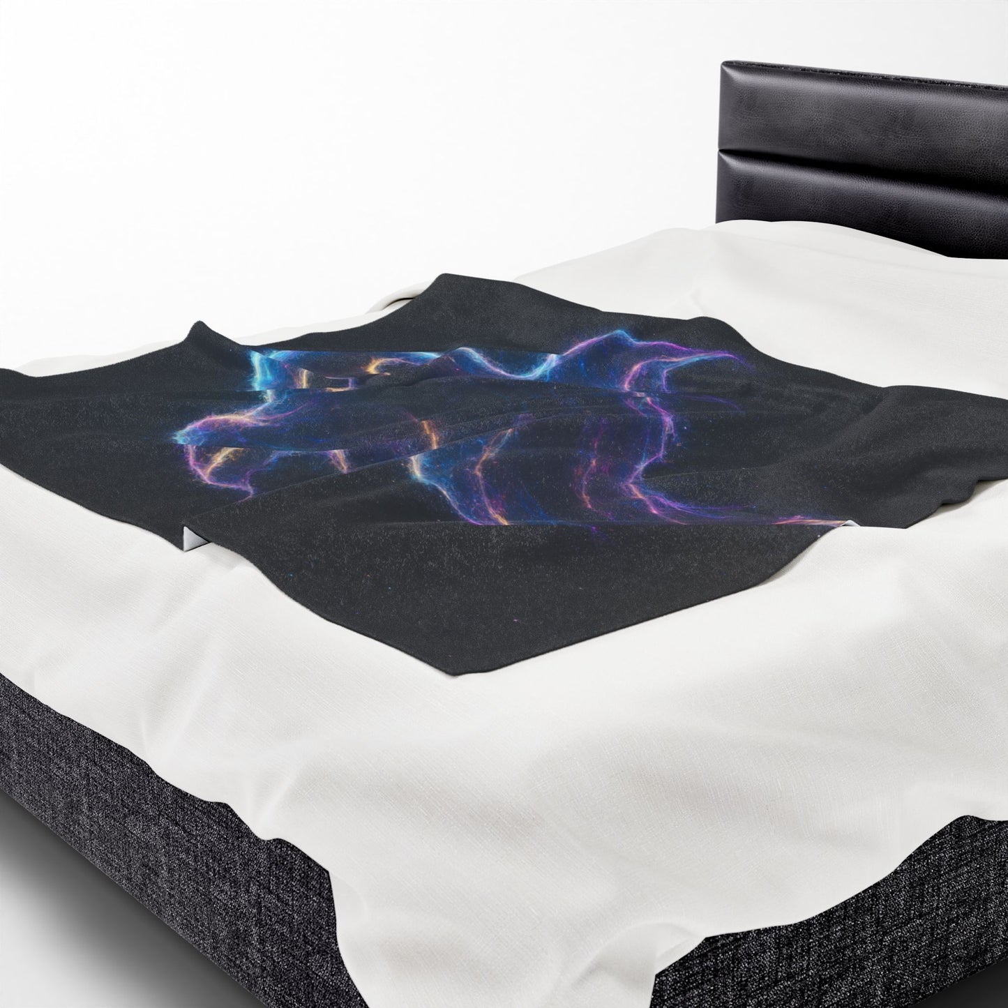 Galaxy Ghost Blanket, Halloween Throw Blanket, Spooky Cozy Decor, Ghost Lover Gift, Soft Plush Blanket, Cosmic Ghost Bedding
