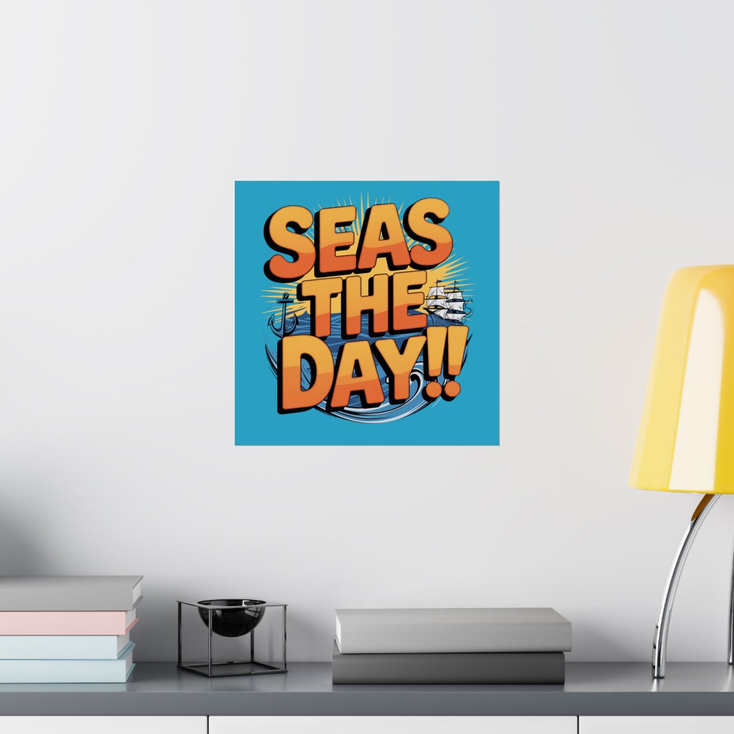 Vertical Poster - Seas The Day Pun Print