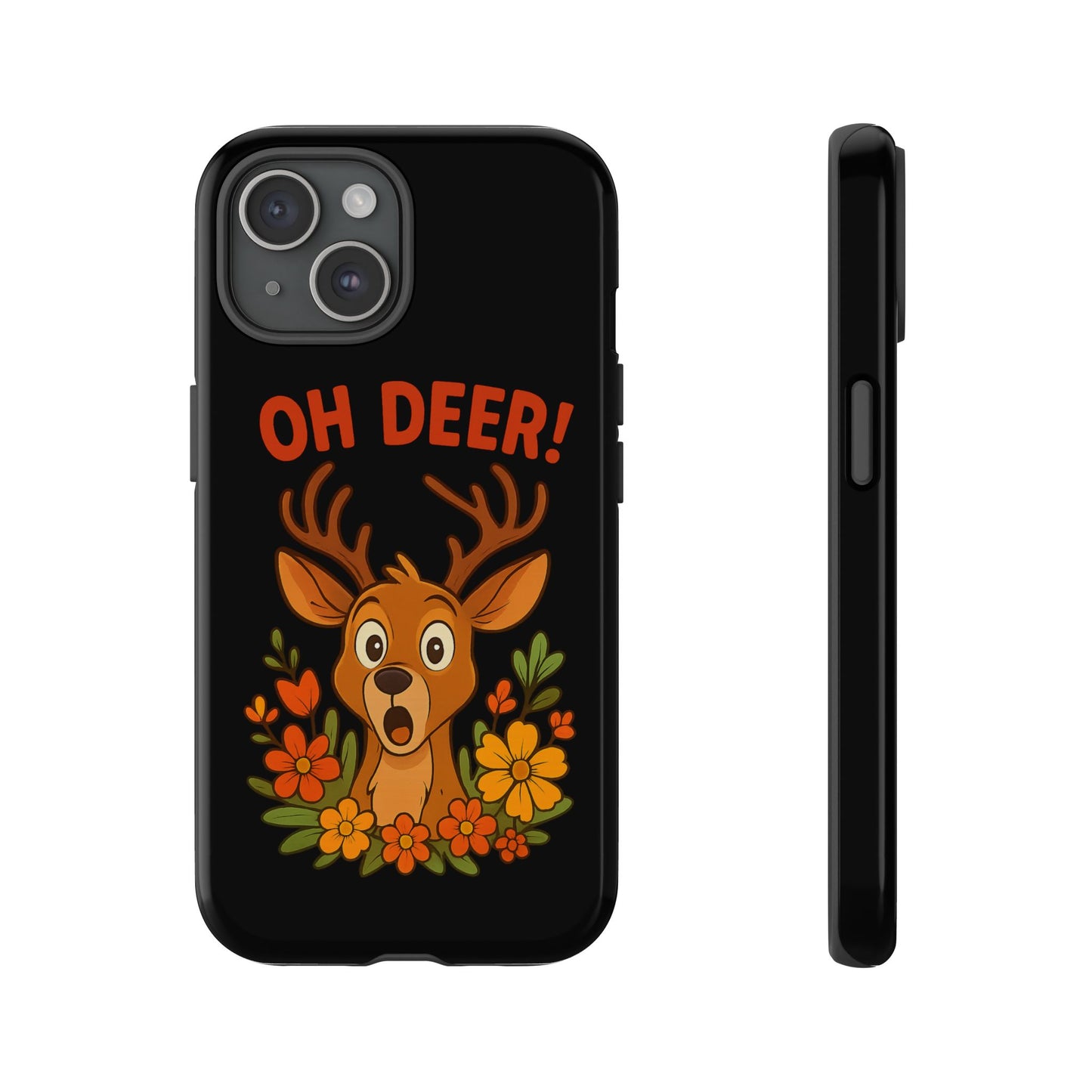 iPhone Case - Startled Deer 'Oh Deer' Nature Lover Phone Case Funny iPhone Accessory