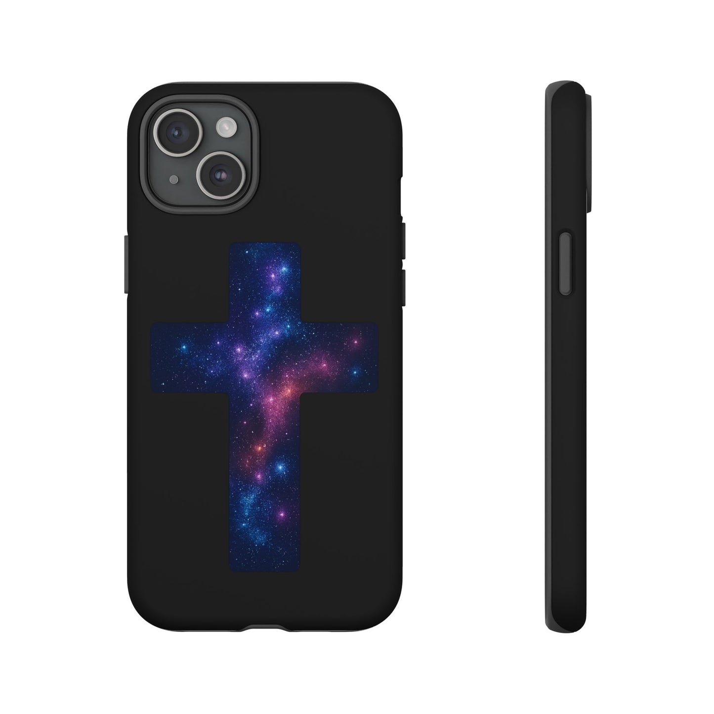 iPhone Case - Galactic Cross design Christian Phone Case Spiritual iPhone Accessory Religious Case Gift for Believers