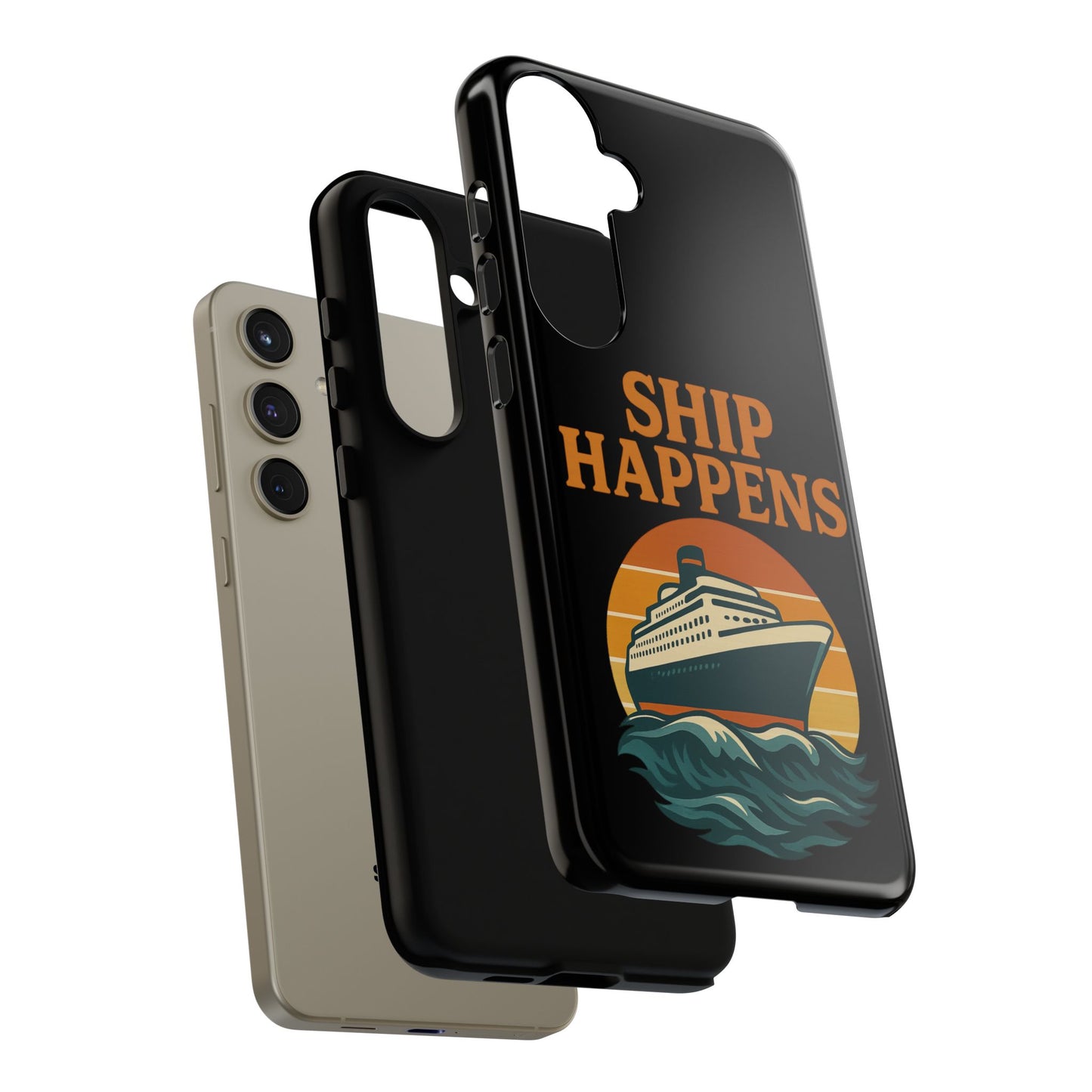 Samsung Case - Ship Happens Sunset Cruise Ship Nautical Phone Case Travel Accessory Gift for Travel Lovers Cruise Case
