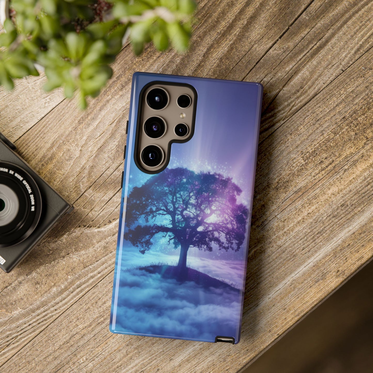 Samsung Phone Case - Dreamy Tree in the Clouds Design