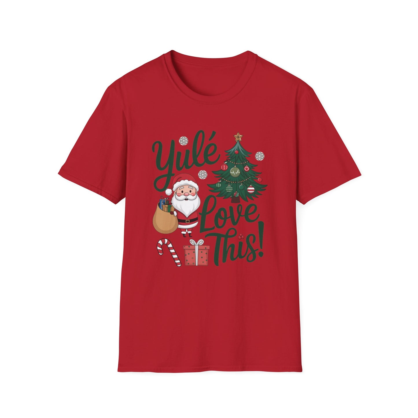 Christmas Santa Yule Love This Unisex T-Shirt, Gift Present Holiday Tee, Softstyle Top, Festive Santa Tree Tee, Christmas Shirt