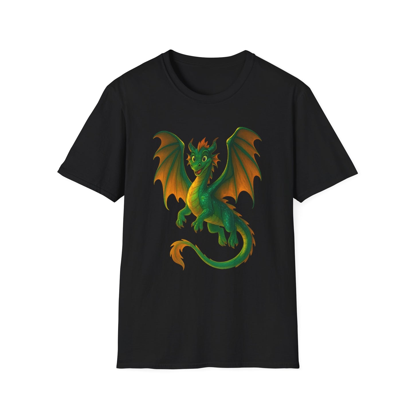 Green Dragon Fantasy T-Shirt | Unisex Mythical Creature Tee | DnD Gamer Gift | Cool Dragon Shirt | Magic RPG Nerdy Graphic Tee