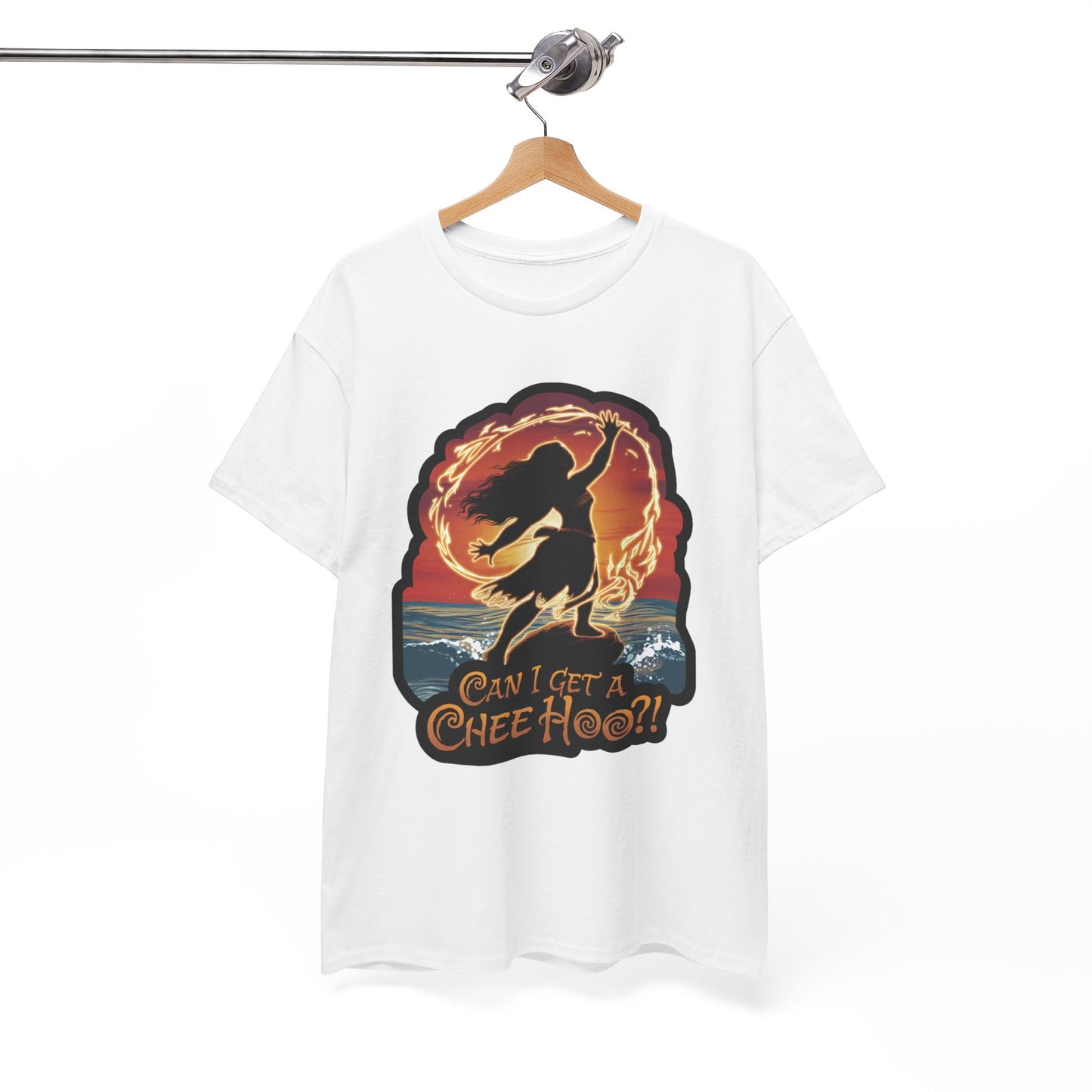 Can I Get a Chee Hoo Shirt – Hawaiian Island Vibes Tee – Hula Dancer Sunset Graphic T-Shirt – Polynesian Luau Party Unisex Top