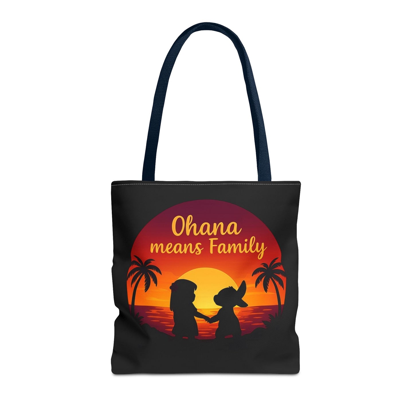 Ohana Means Family Tote Bag – Lilo and Stitch Inspired Bag, Hawaiian Quote, Disney Aesthetic Gift, Reusable Grocery or Beach Bag