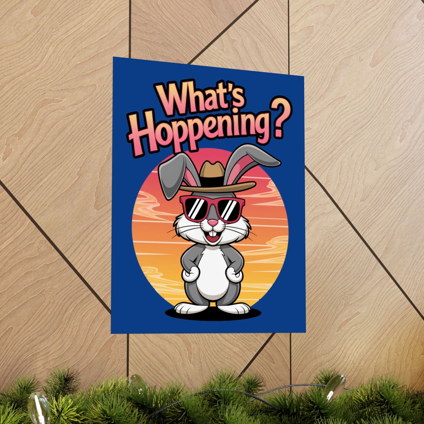 Vertical Poster - Cool Bunny 'What's Hoppening'
