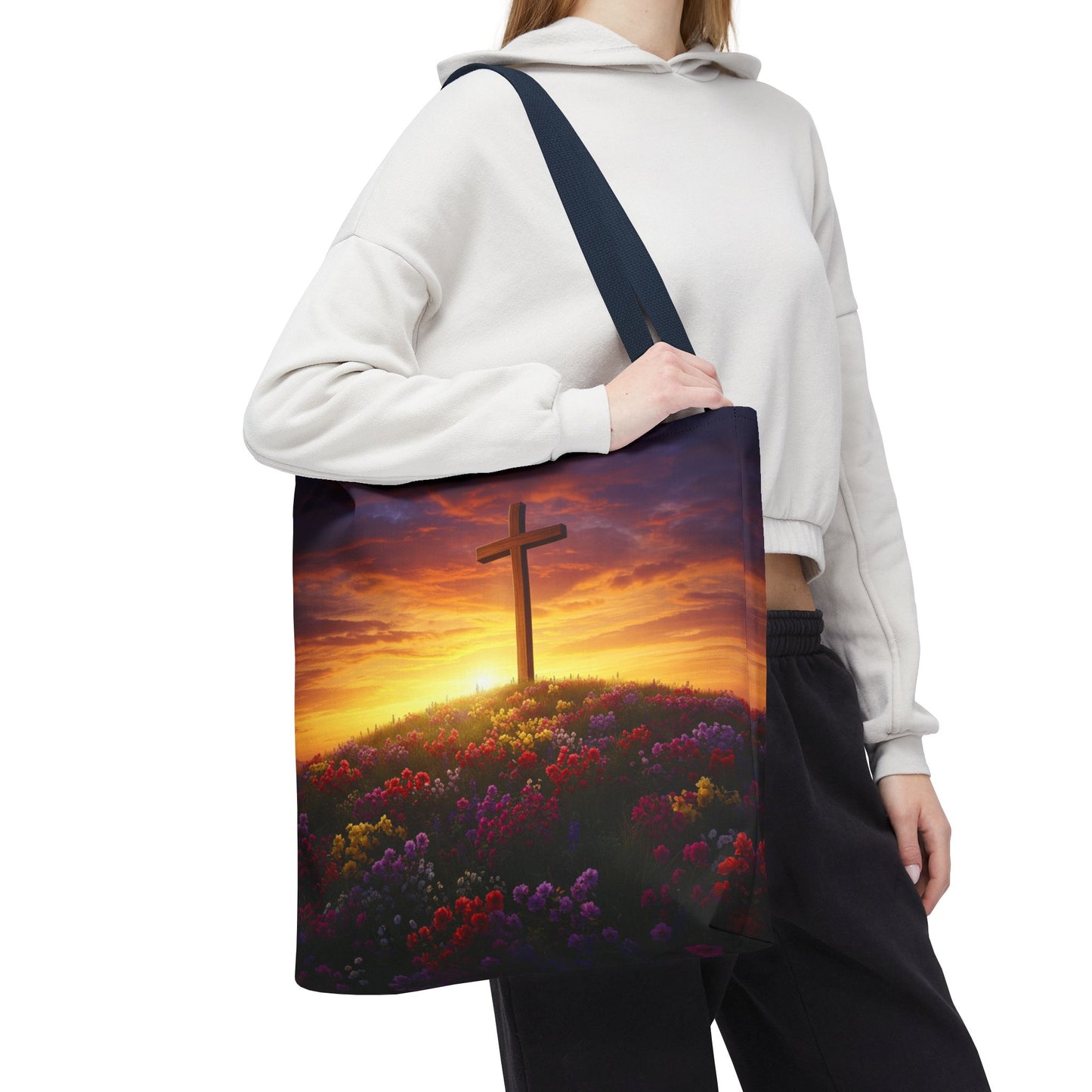 Da Vinci Cross Tote Bag Christian Bag Spiritual Tote Religious Tote Bag
