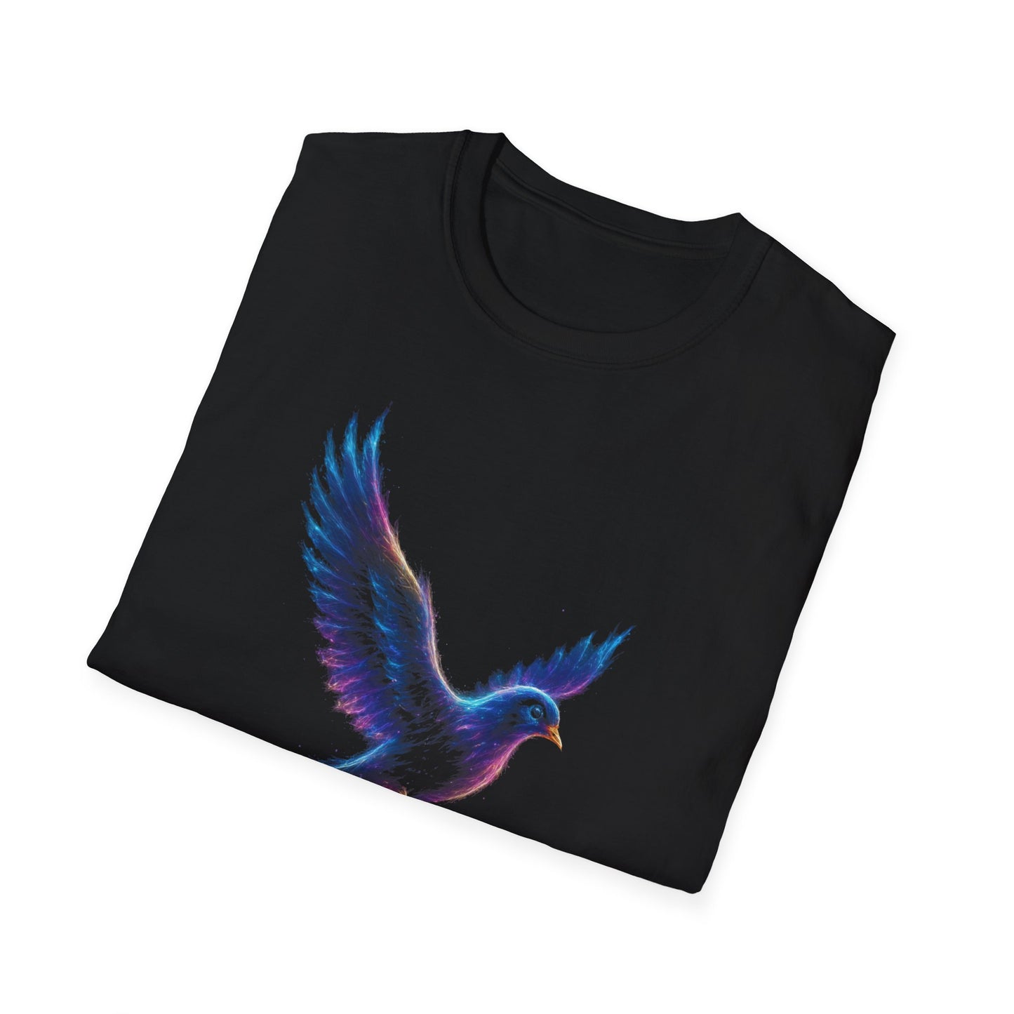 Abstract Dove Graphic Tee | Neon Spiritual Bird T-Shirt, Christian Symbol of Peace, Colorful Artsy Faith Shirt, Unique Religious Gift