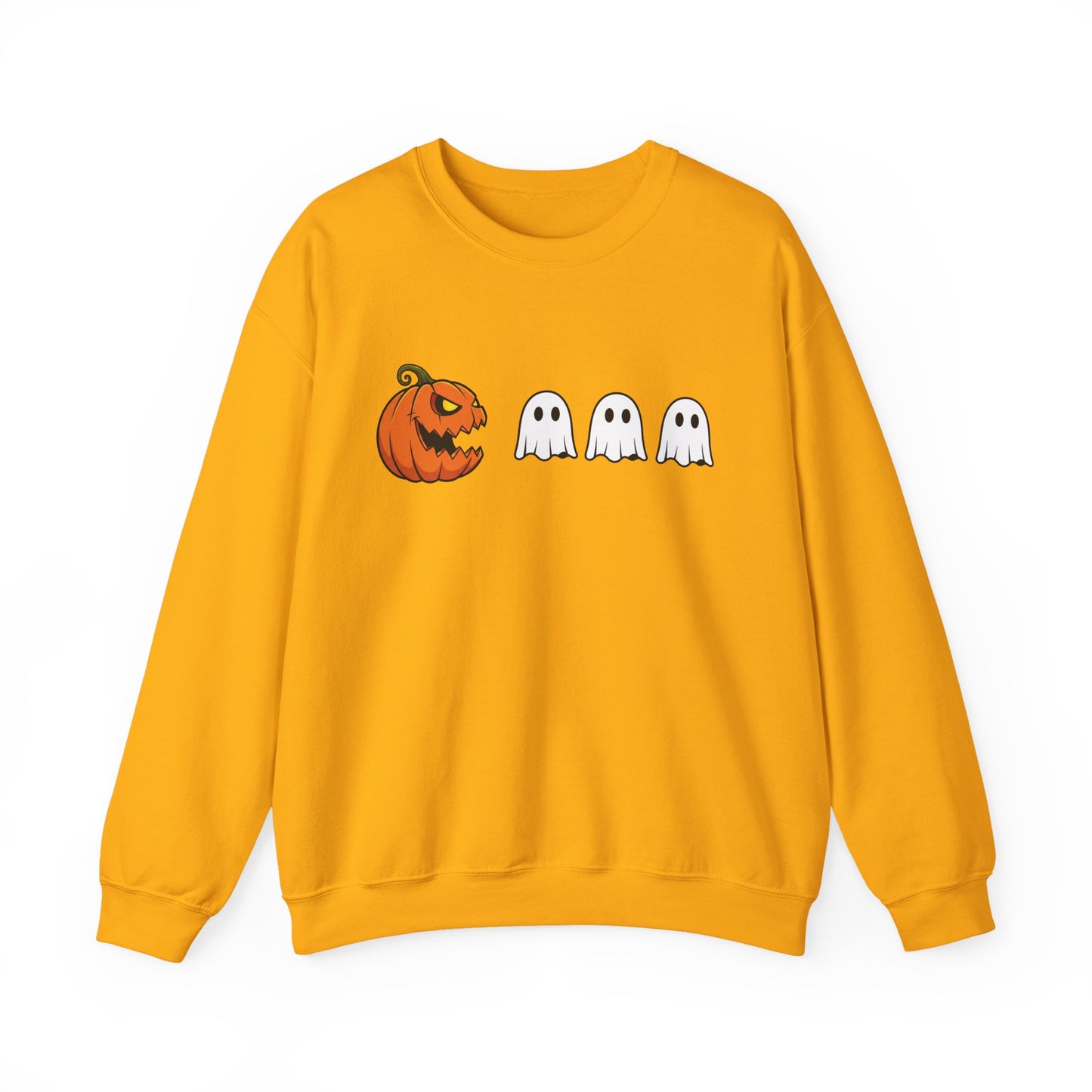 Pumpkin Ghost Sweatshirt, Funny Halloween Crewneck, Spooky Ghost Sweater, Cute Pumpkin Sweatshirt, Fall Outfit, Scary Face Sweatshirt
