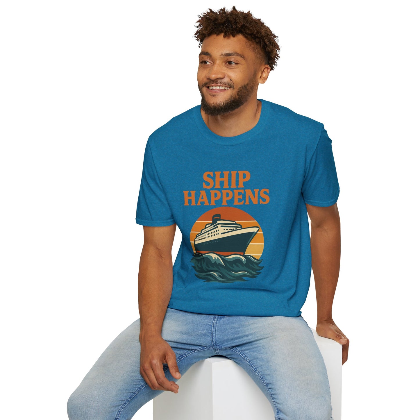 Ship Happens Tee • Funny Nautical Pun Shirt • Comfort Colors Unisex Cruise Vacation Tee • Ocean Humor • Gift for Sailors & Beach Lovers