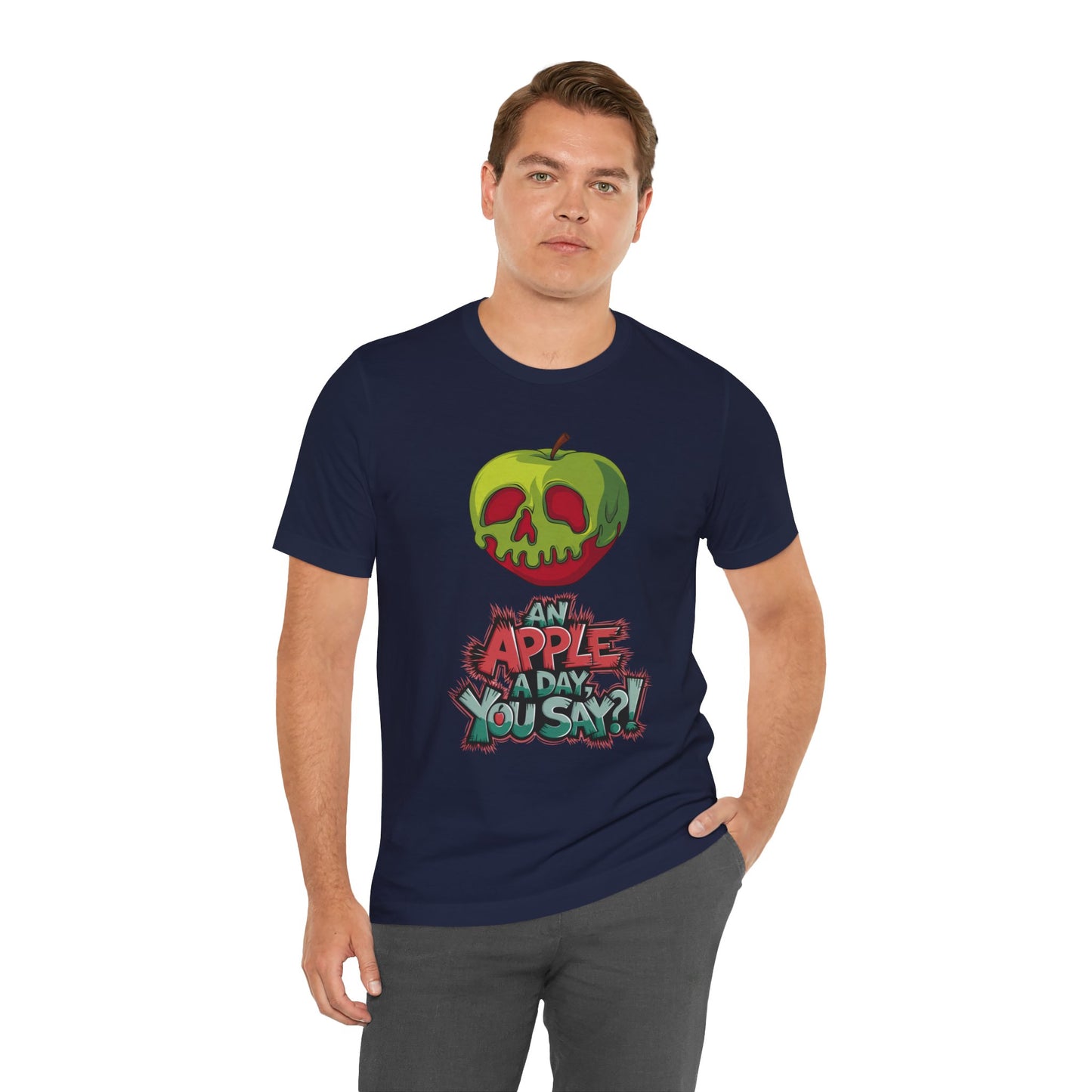 Funny Apple Skull Shirt – An Apple A Day You Say? – Grunge Fruit Tee – Y2K Nostalgia T‑Shirt – Gift for Fruit Lovers